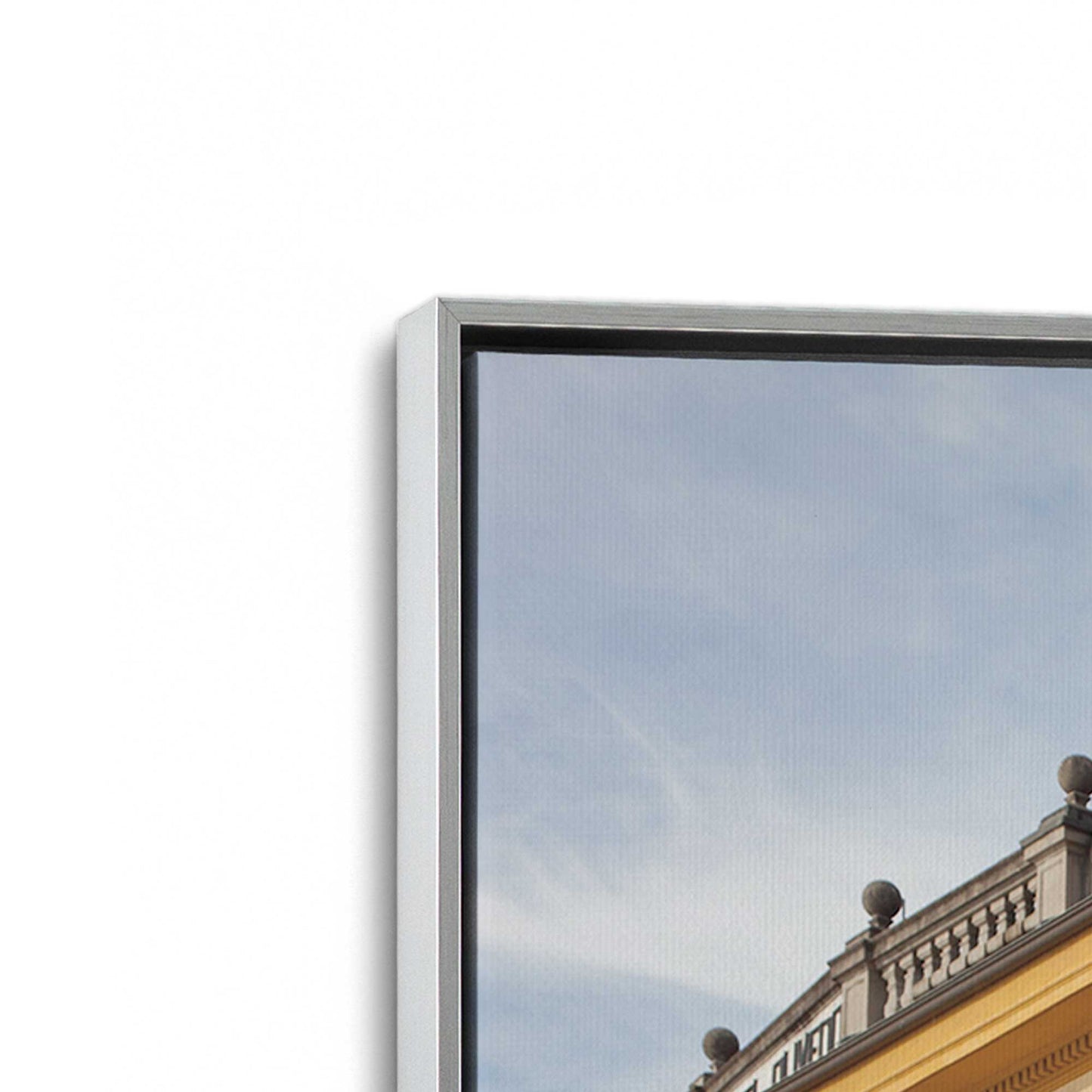 [Color:Polished Chrome], Picture of art in a Polished Chrome frame at an angle