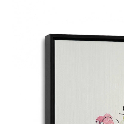 [Color:Satin Black], Picture of art in a Satin Black frame at an angle