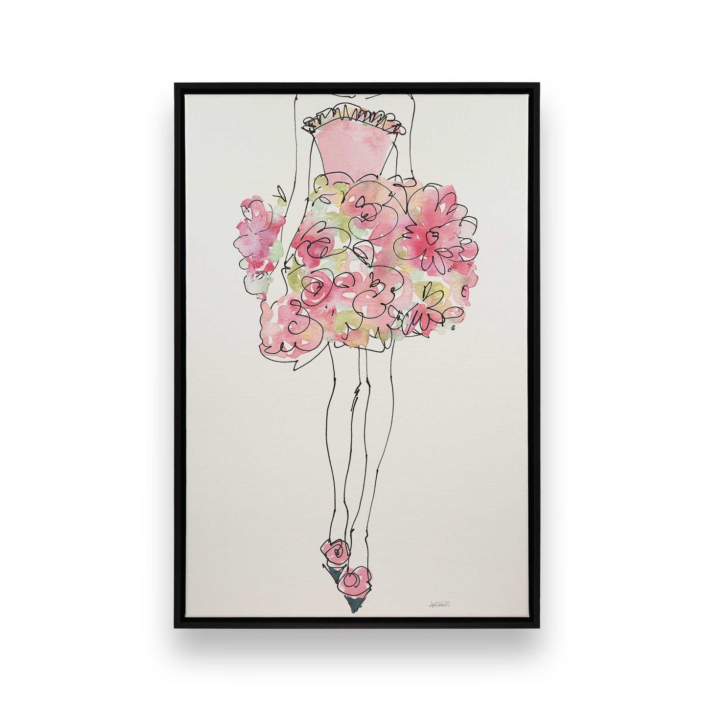 [Color:Satin Black], Picture of art in a Satin Black frame