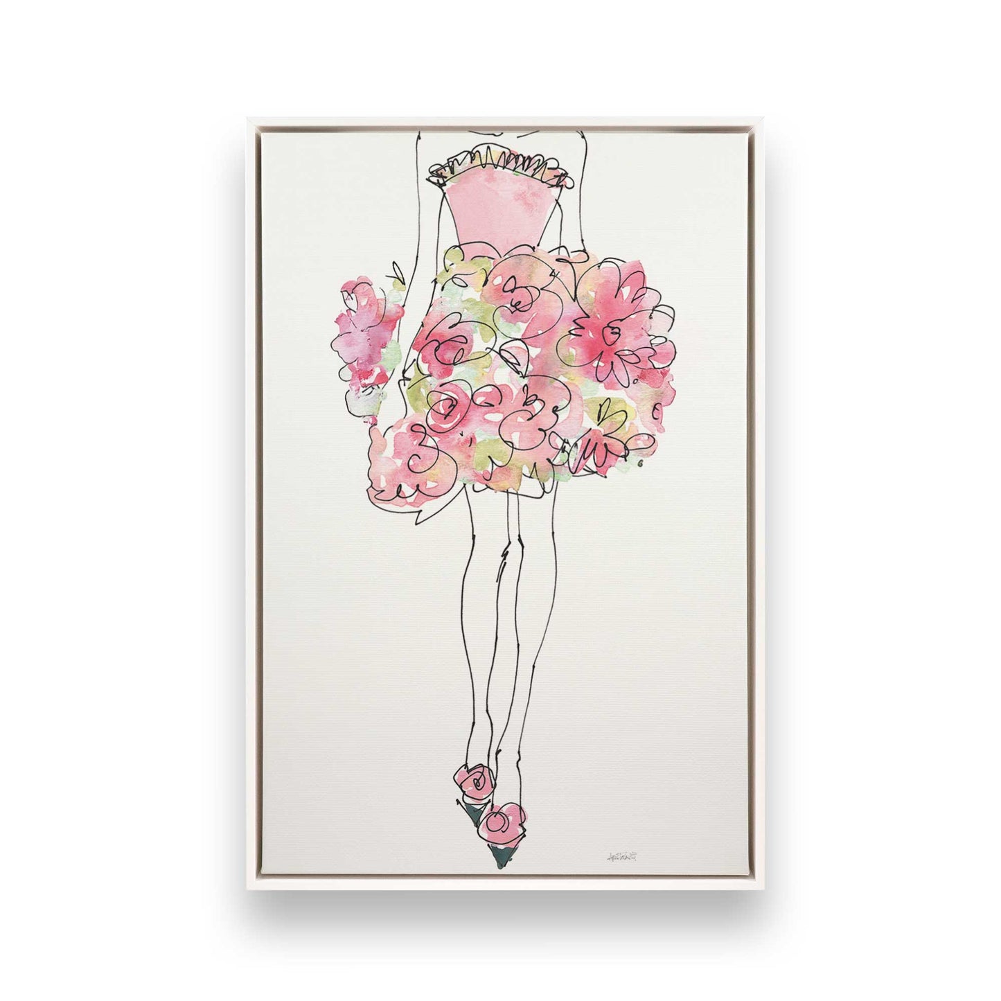 [Color:Opaque White], Picture of art in a White frame