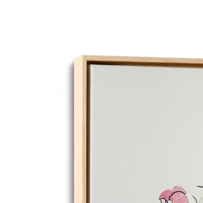 [Color:American Maple], Picture of art in a American Maple frame at an angle