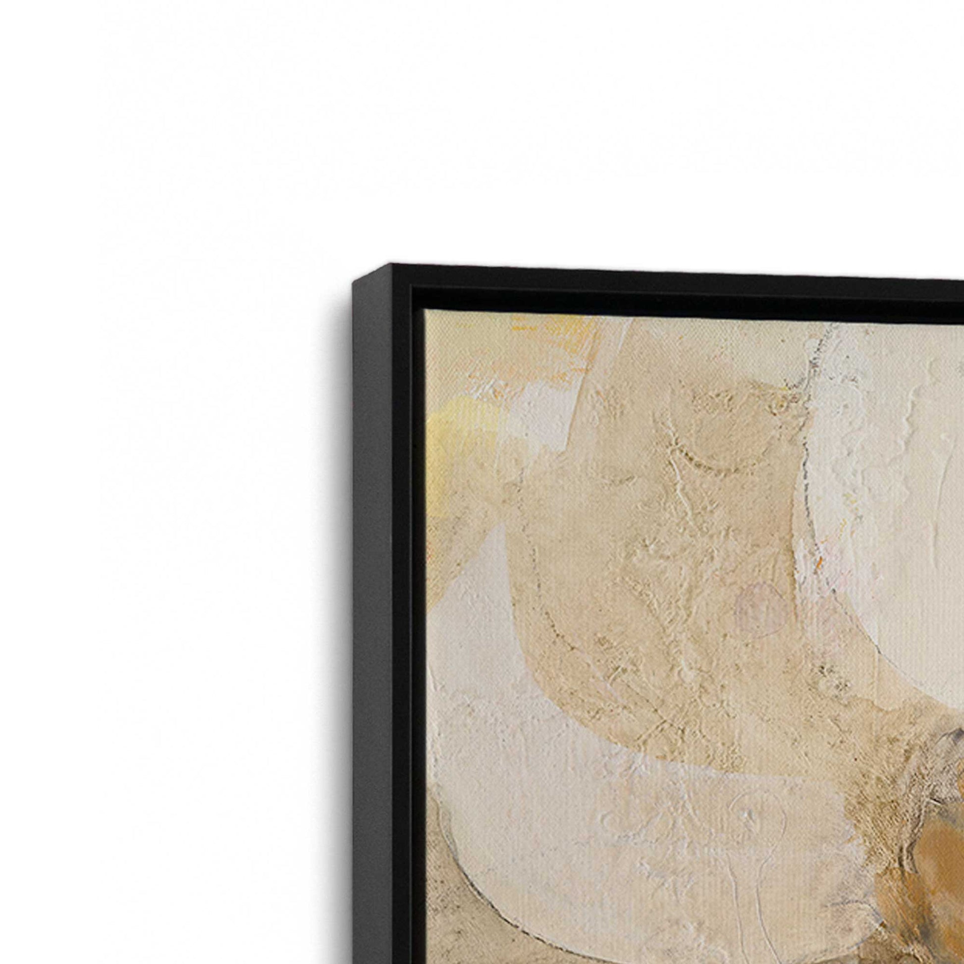 [Color:Satin Black], Picture of art in a Satin Black frame at an angle