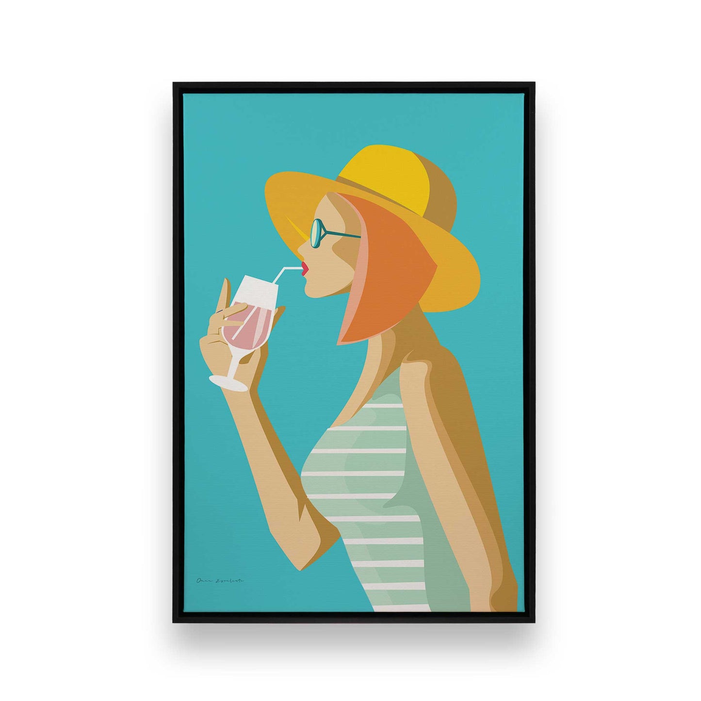 [Color:Satin Black], Picture of art in a Satin Black frame