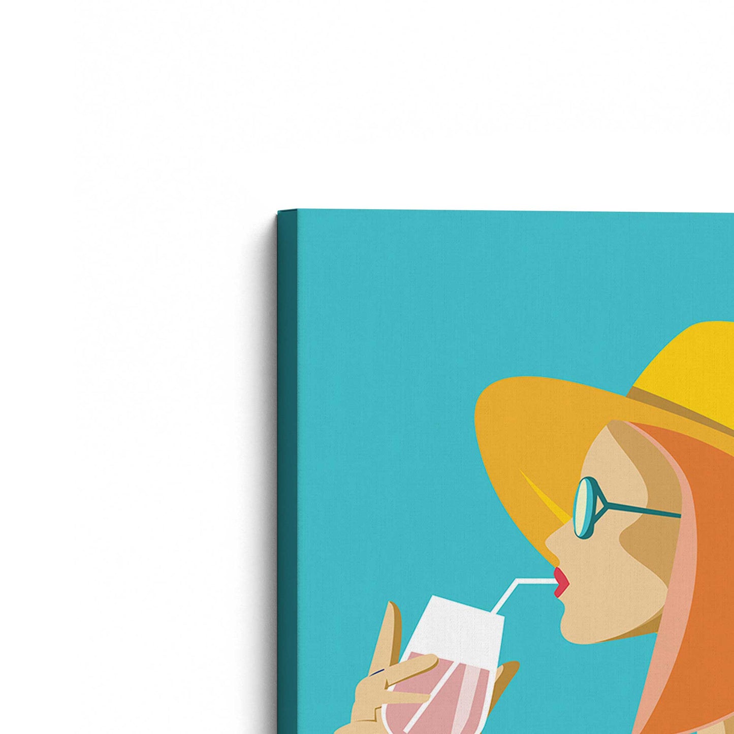 [Color:Stretched Canvas], Picture of the corner of the art