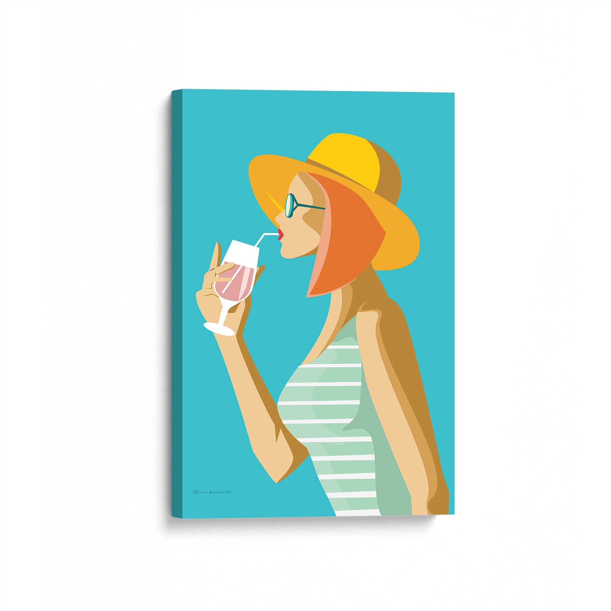 [Color:Stretched Canvas], Picture of art at an angle