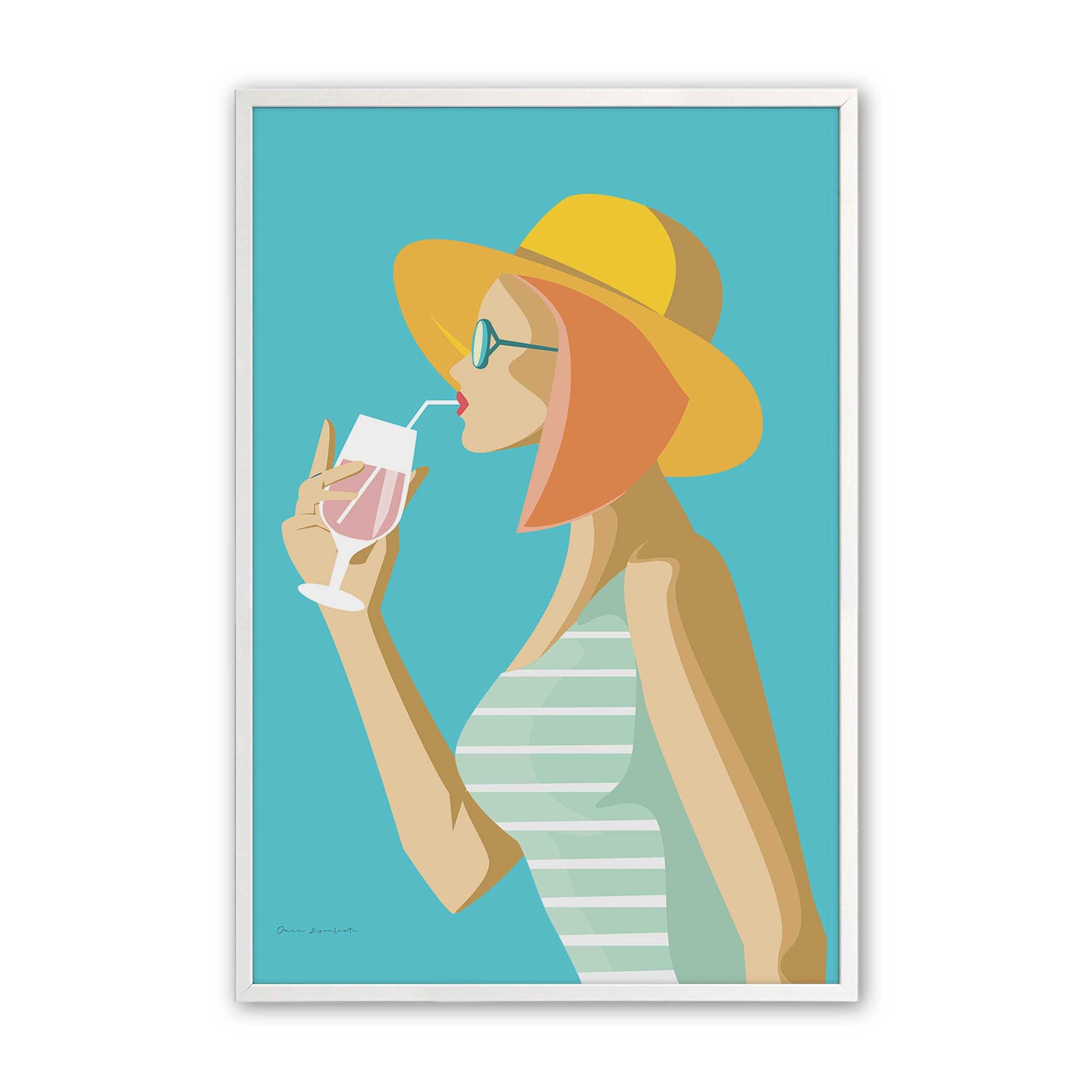 [Color:Opaque White], Picture of art in a Opaque White frame