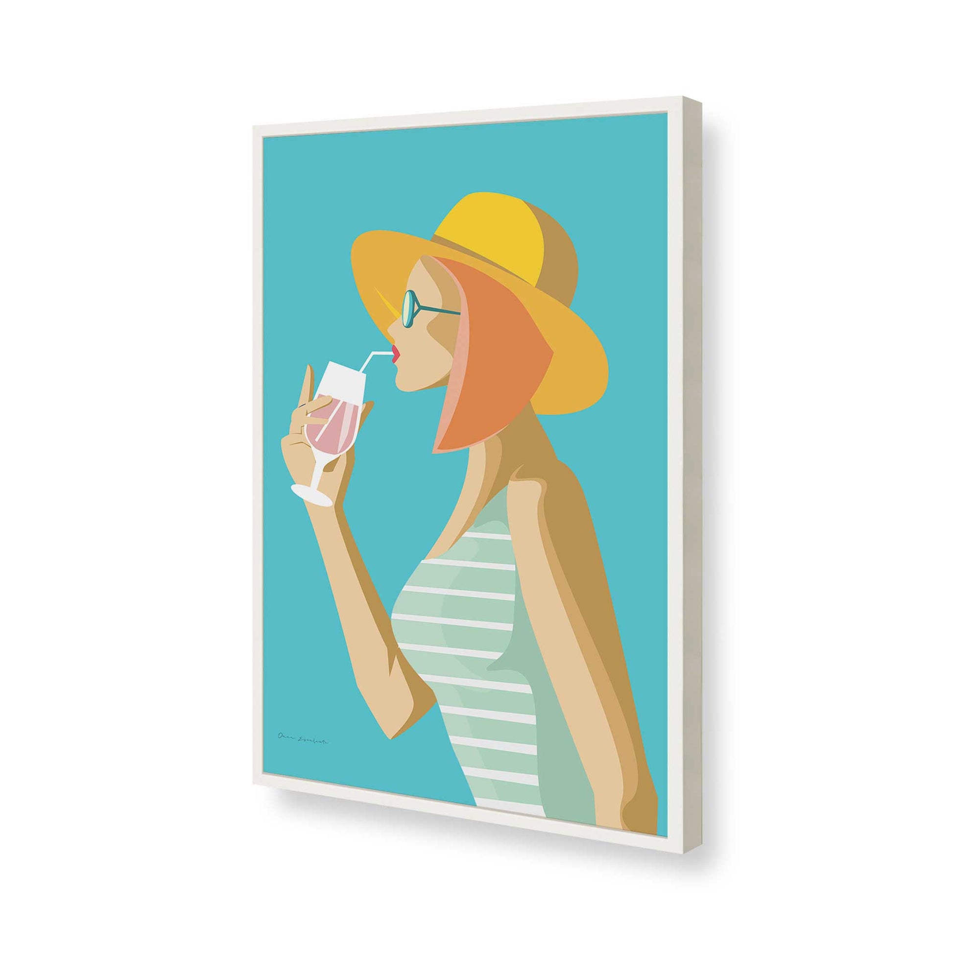 [Color:Opaque White], Picture of art in a Opaque White frame of the corner