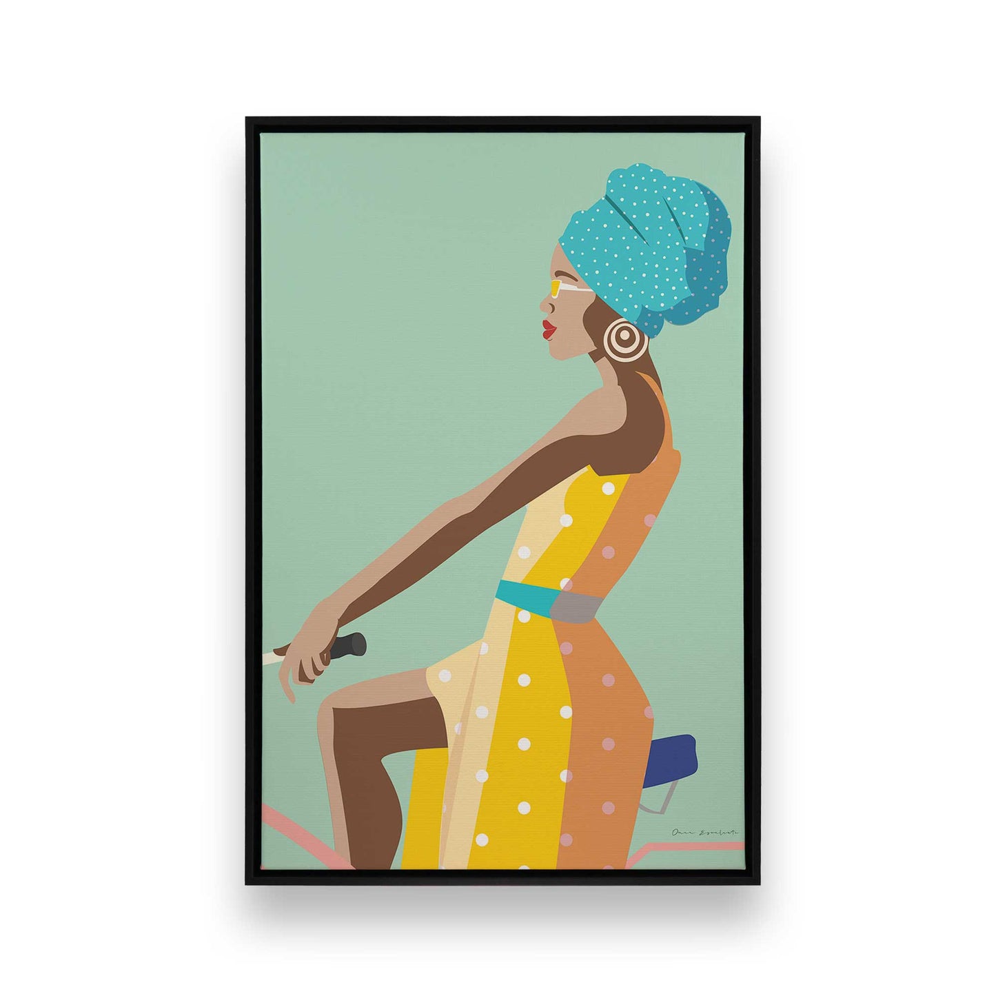 [Color:Satin Black], Picture of art in a Satin Black frame
