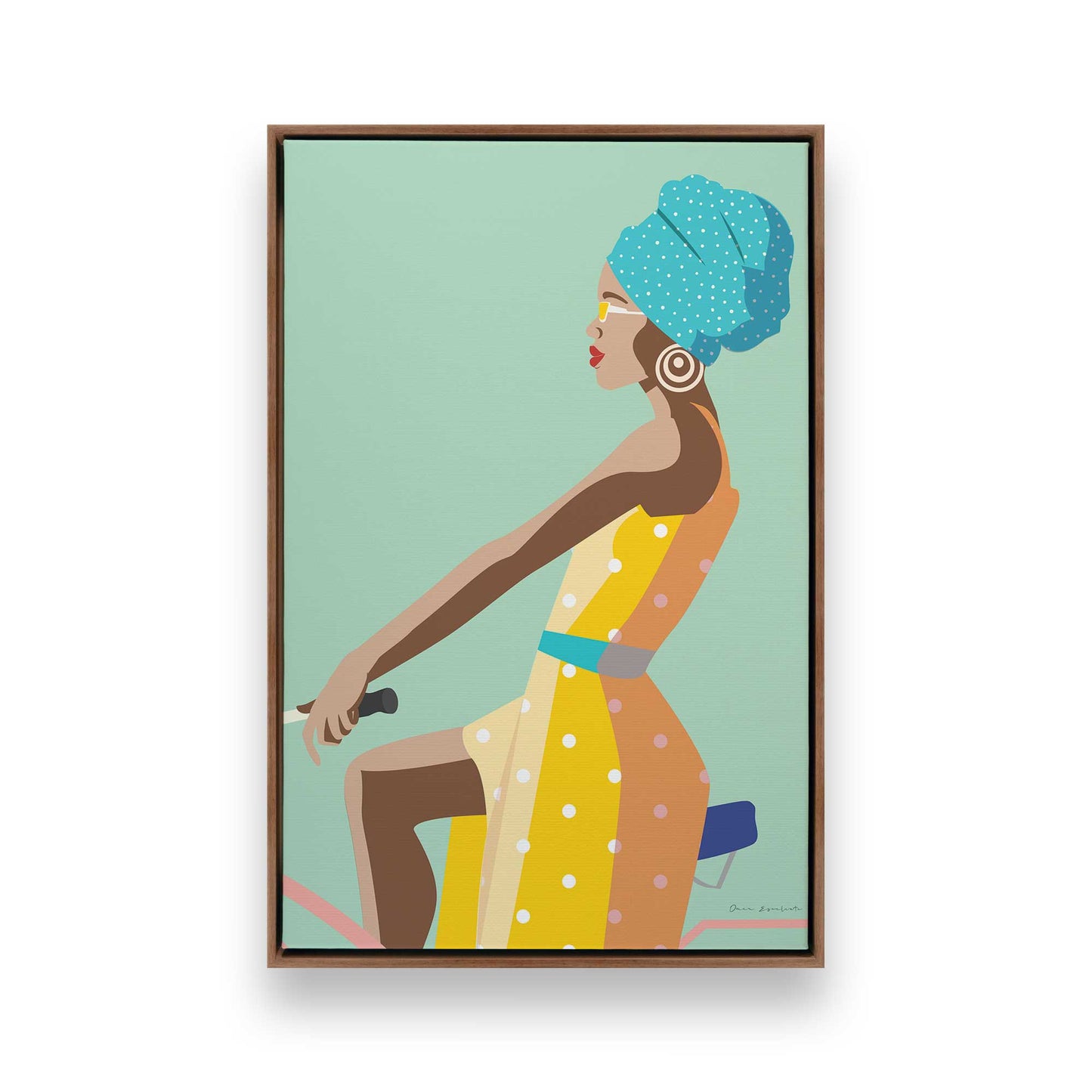 [Color:Walnut], Picture of art in a Walnut frame