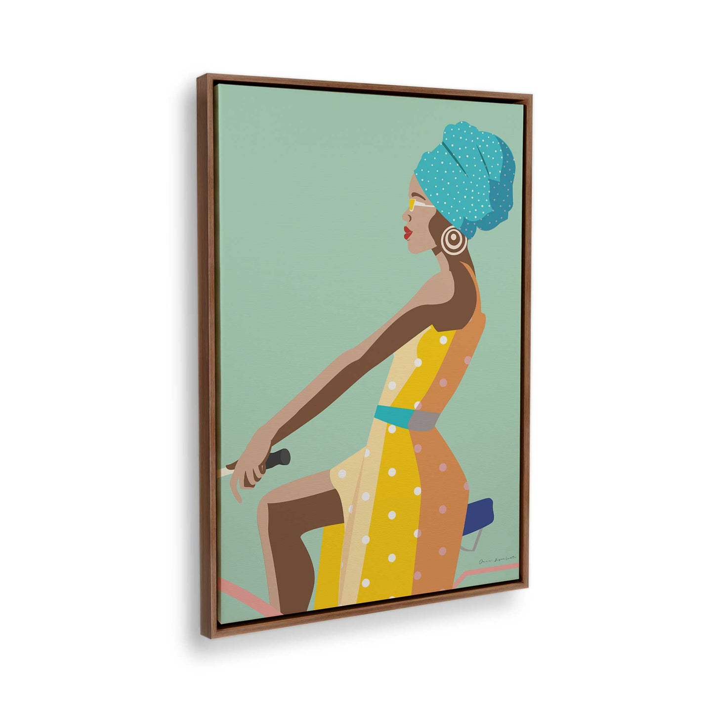 [Color:Walnut], Picture of the corner of the art