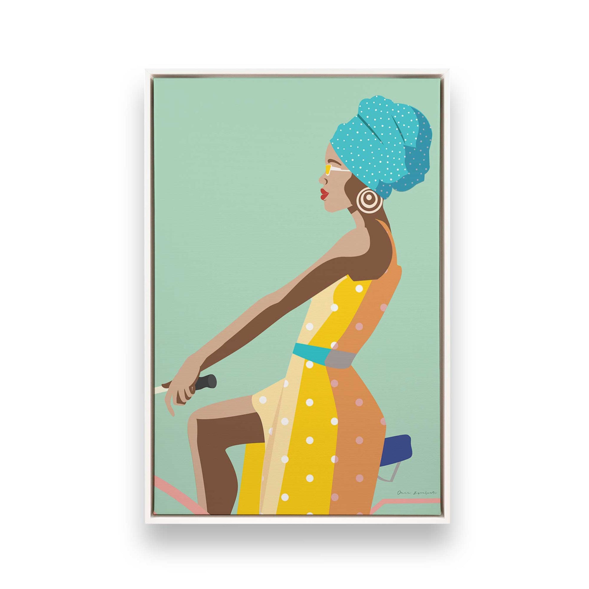 [Color:Opaque White], Picture of art in a White frame