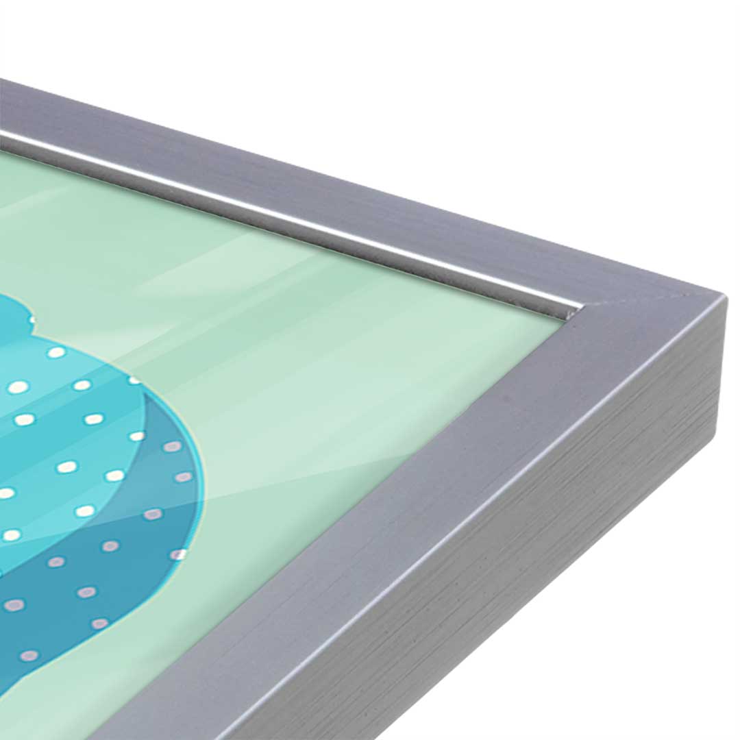 [Color:Polished Chrome], Picture of art in a Polished Chrome frame at an angle