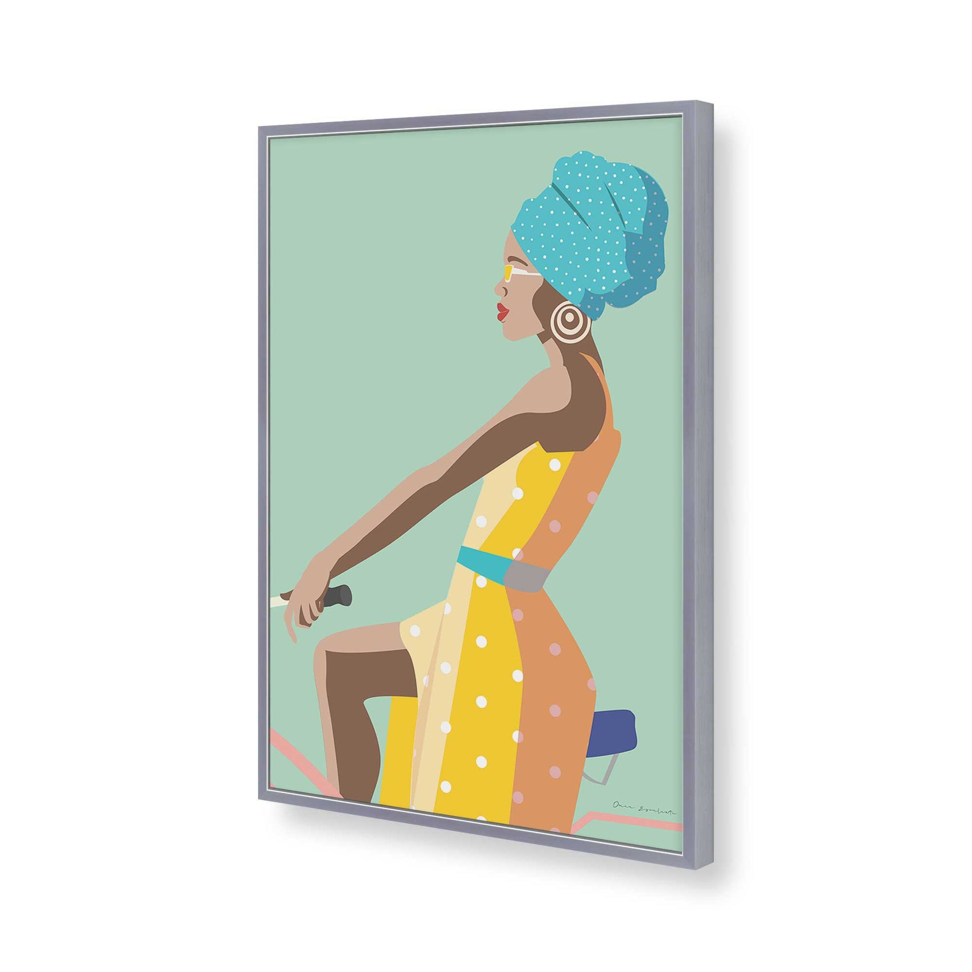 [Color:Polished Chrome], Picture of art in a Polished Chrome frame of the corner