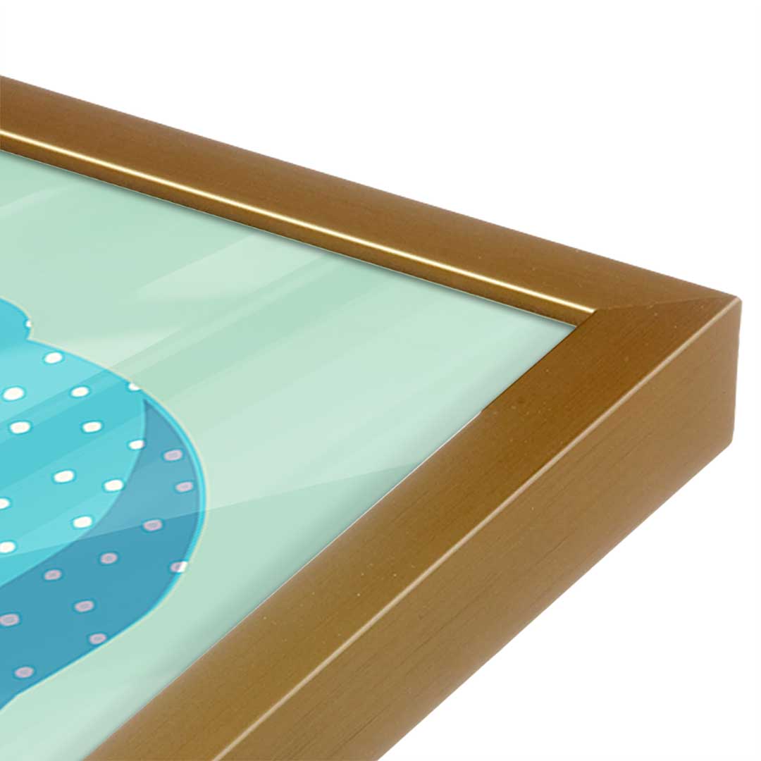 [Color:Polished Gold], Picture of art in a Polished Gold frame at an angle