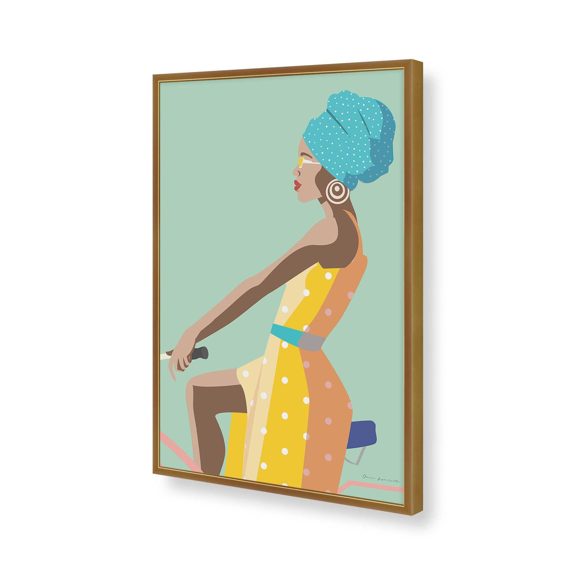 [Color:Polished Gold], Picture of art in a Polished Gold frame of the corner