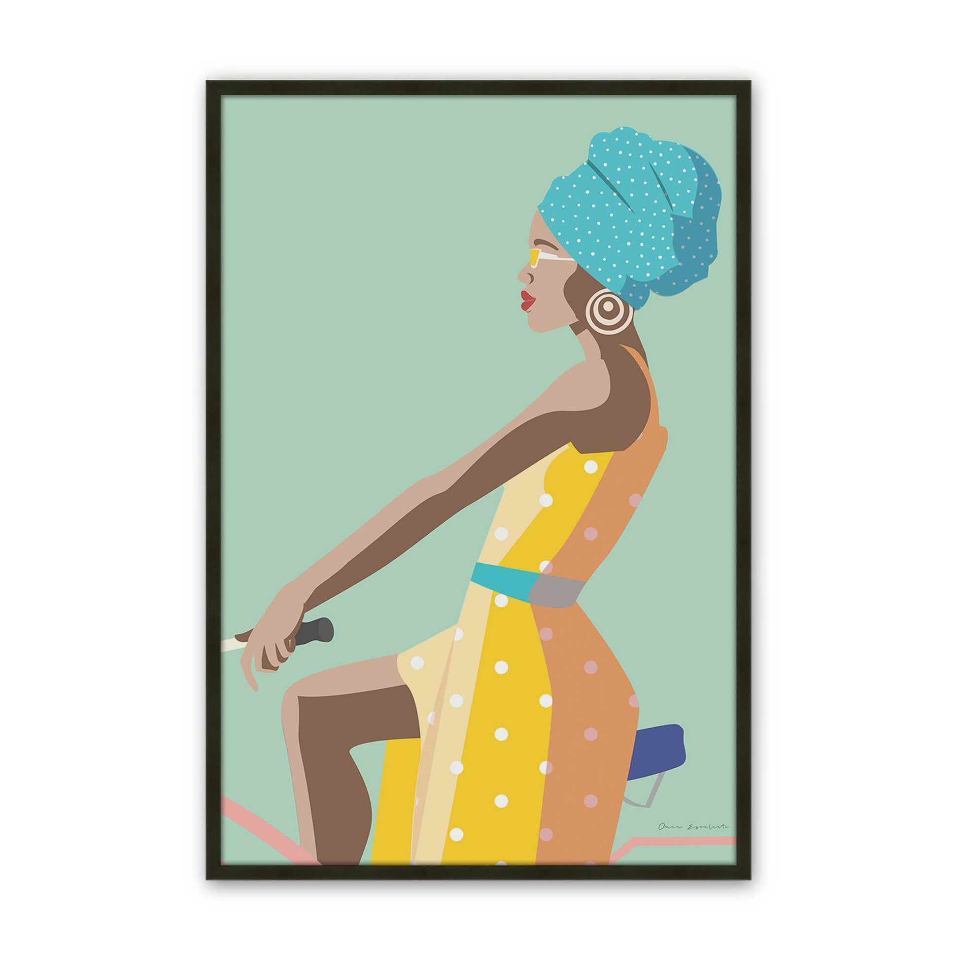 [Color:Satin Black], Picture of art in a Satin Black frame