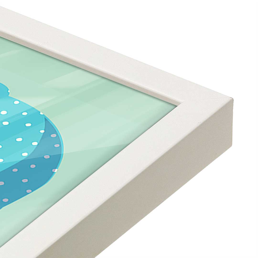 [Color:Opaque White], Picture of art in a Opaque White frame at an angle