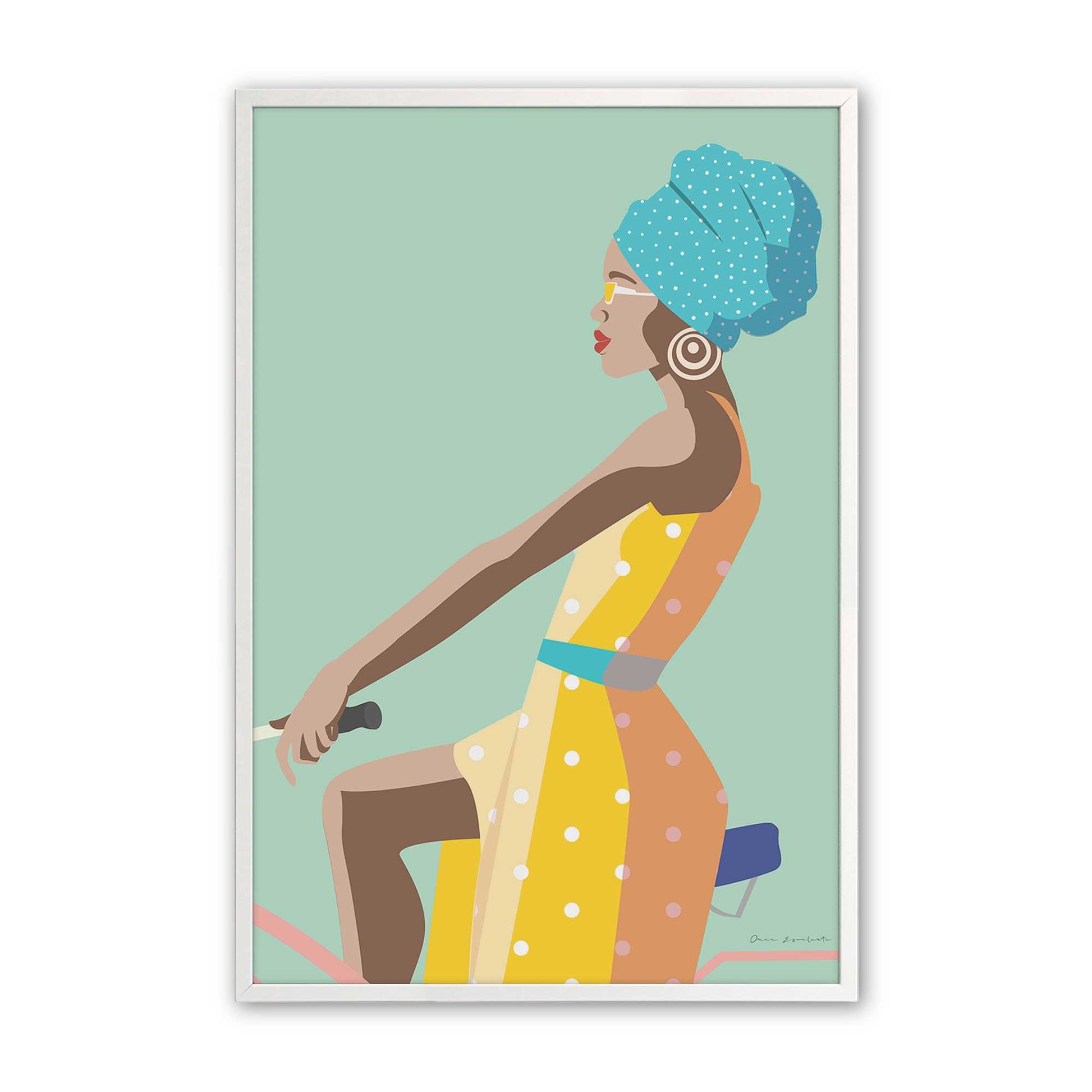 [Color:Opaque White], Picture of art in a Opaque White frame