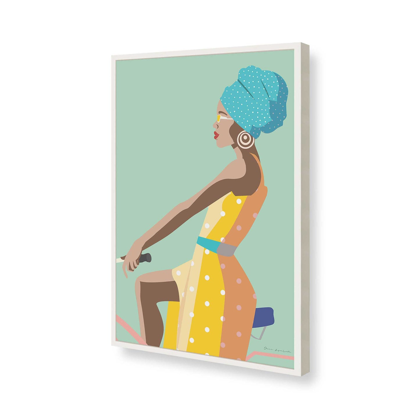 [Color:Opaque White], Picture of art in a Opaque White frame of the corner