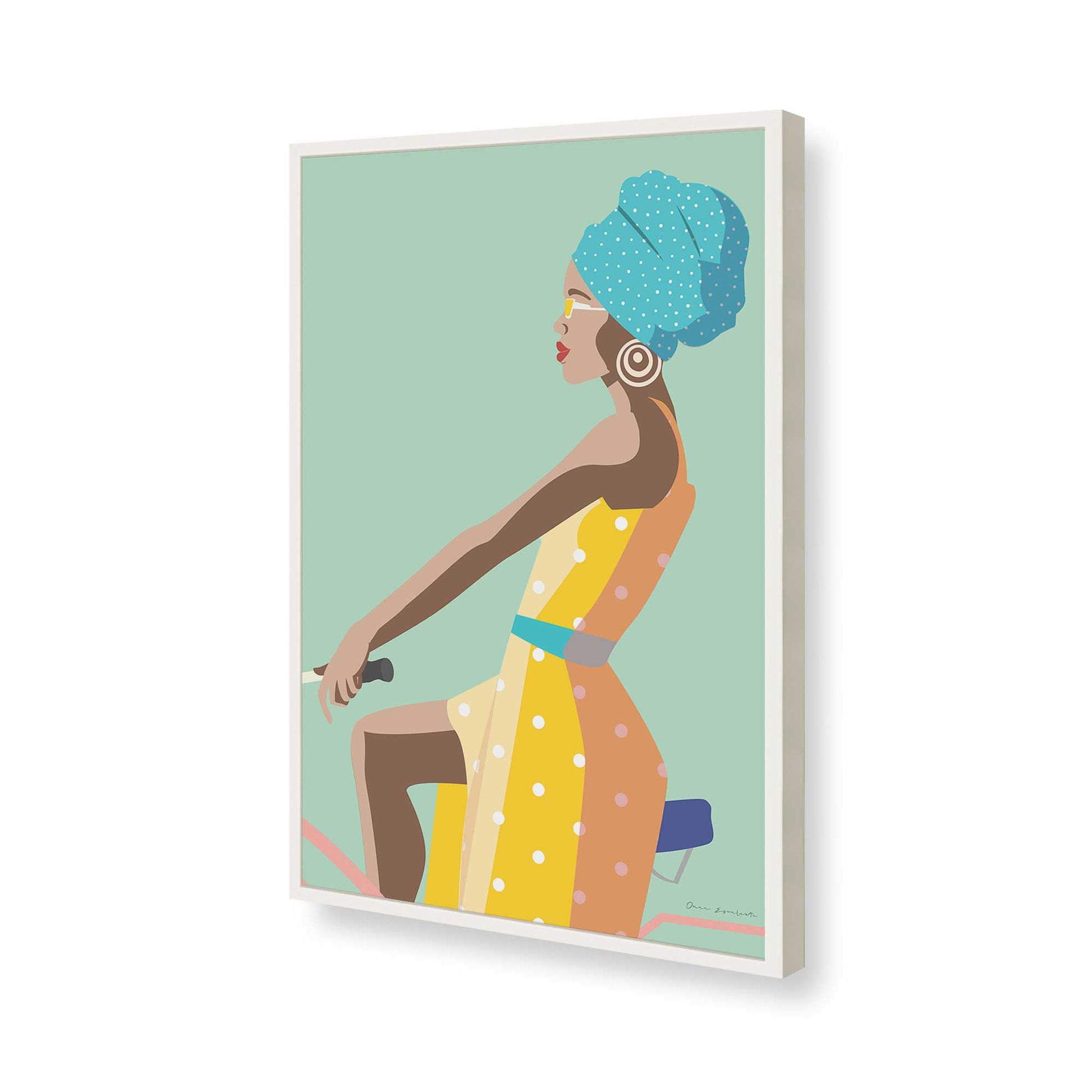 [Color:Opaque White], Picture of art in a Opaque White frame of the corner