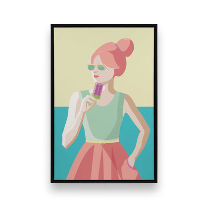 [Color:Satin Black], Picture of art in a Satin Black frame
