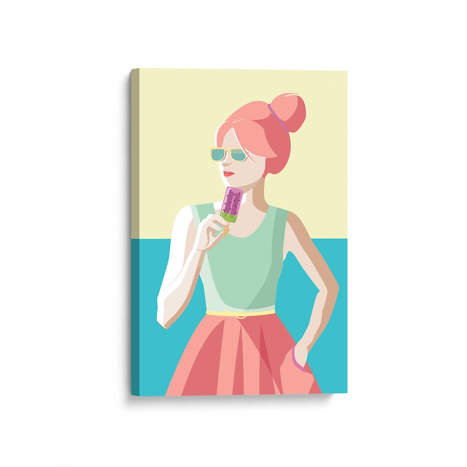 [Color:Stretched Canvas], Picture of art at an angle