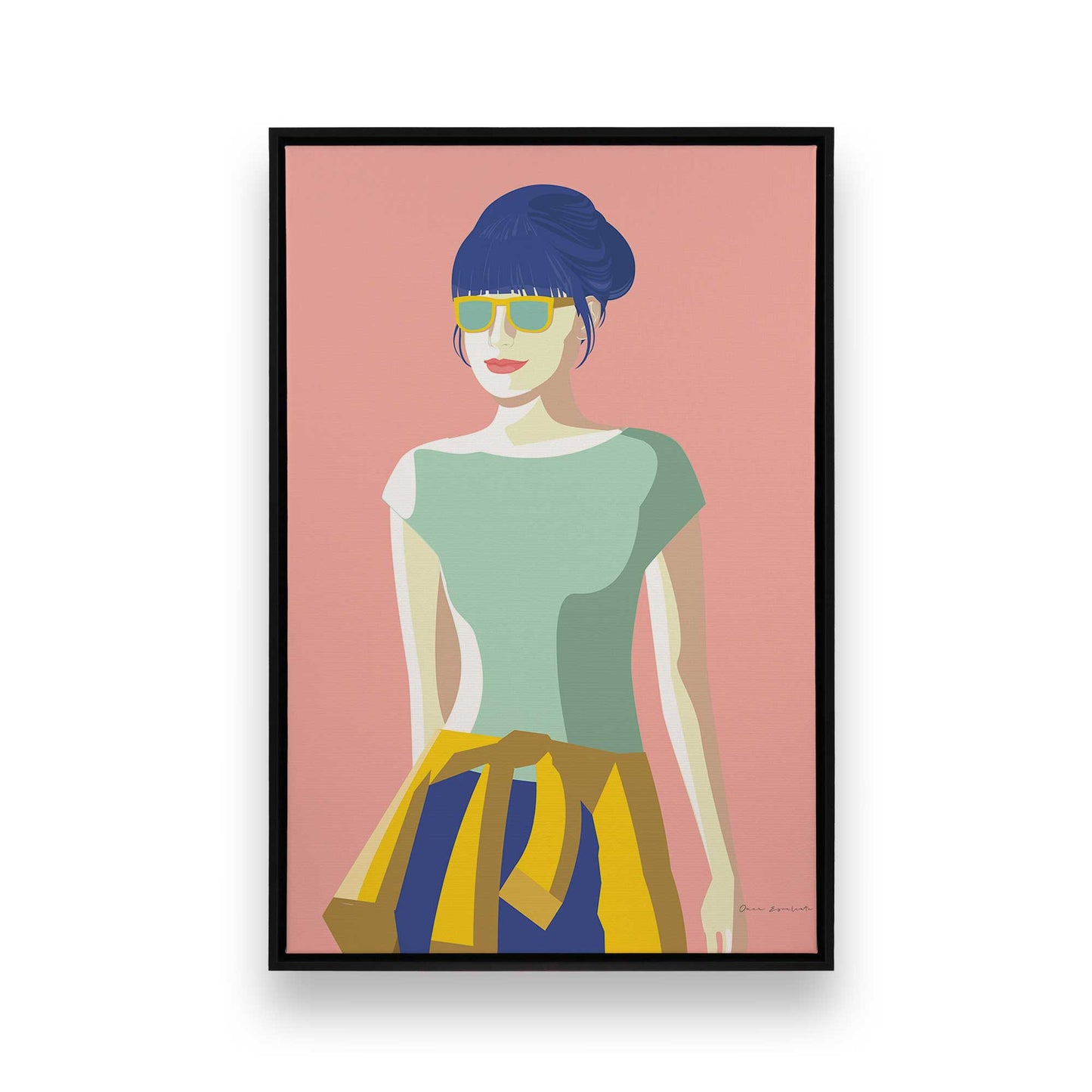 [Color:Satin Black], Picture of art in a Satin Black frame
