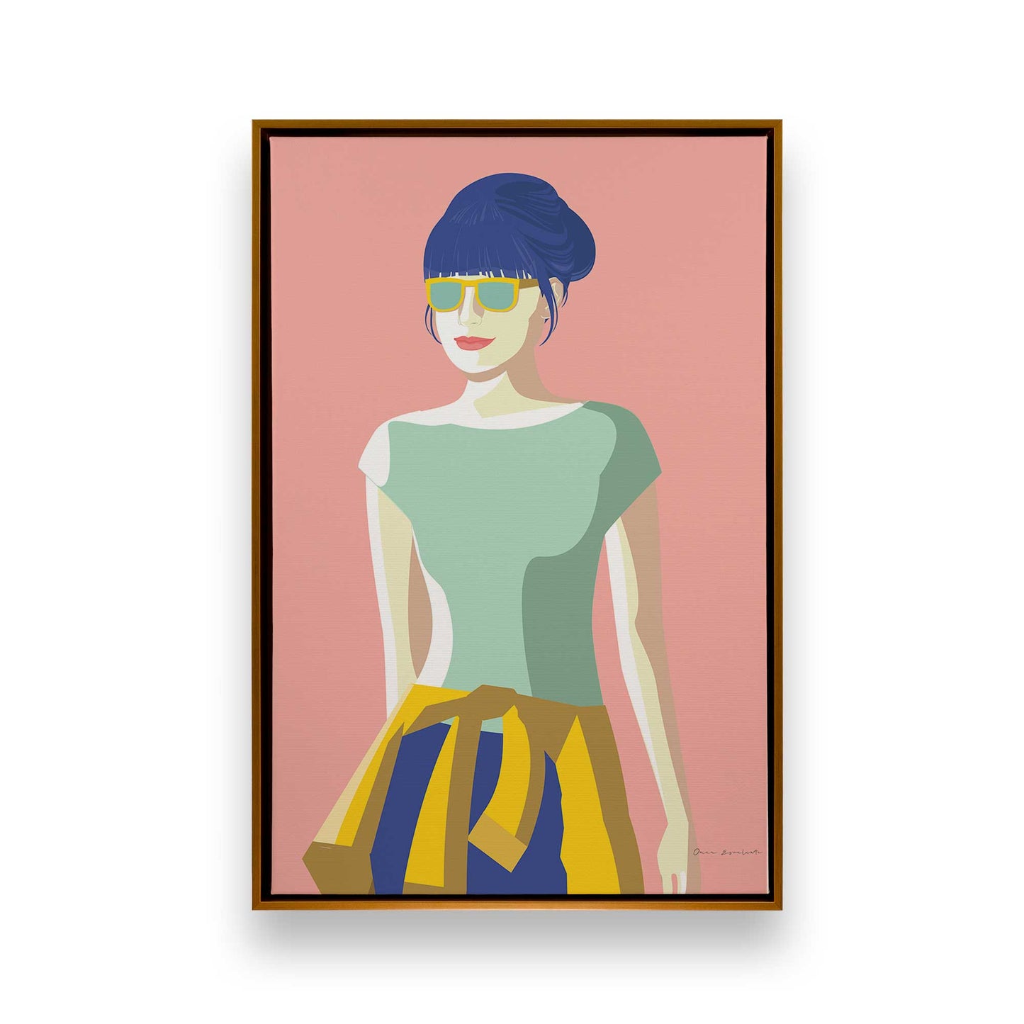 [Color:Polished Gold], Picture of art in a Polished Gold frame