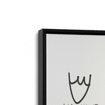 [Color:Satin Black], Picture of art in a Satin Black frame at an angle