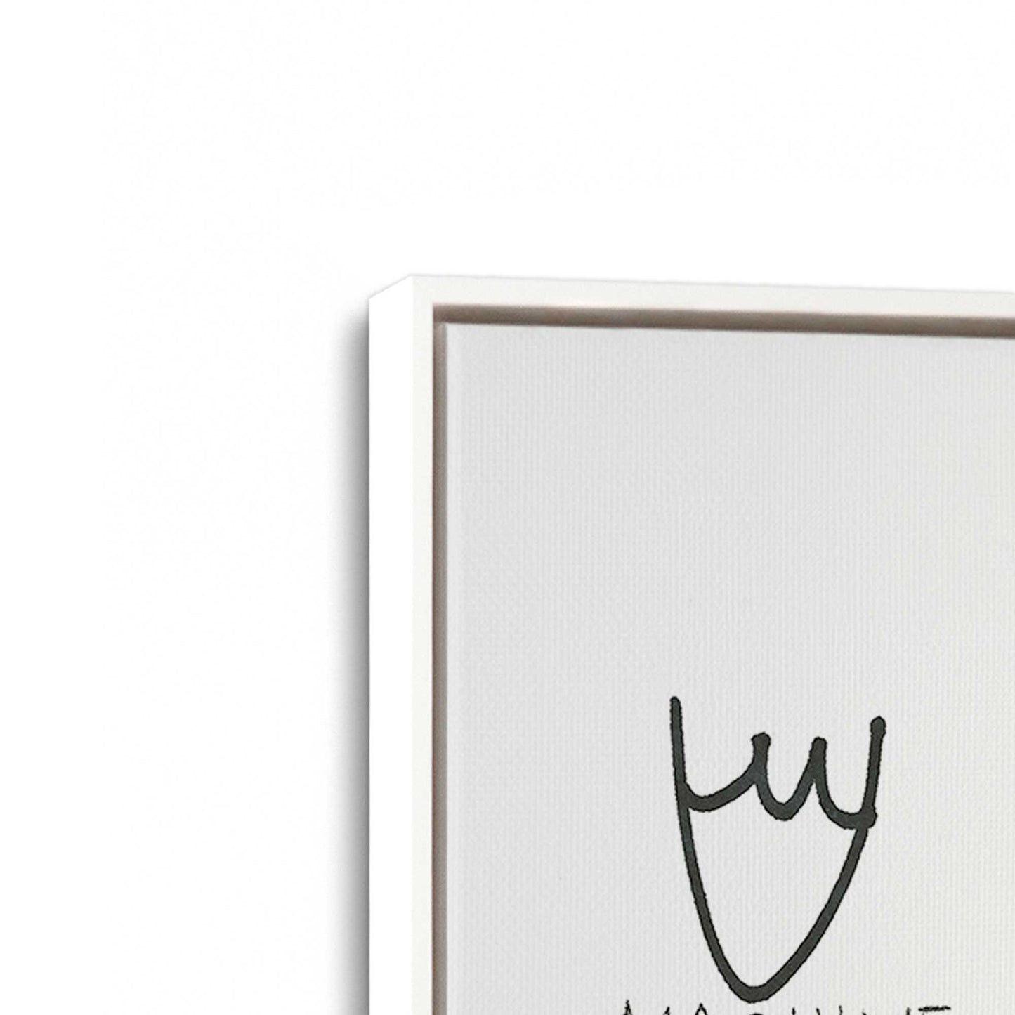 [Color:Opaque White], Picture of art in a White frame at an angle