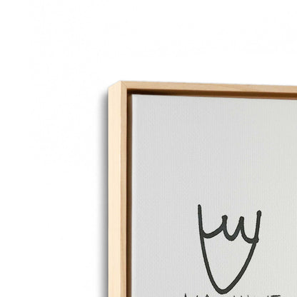[Color:American Maple], Picture of art in a American Maple frame at an angle