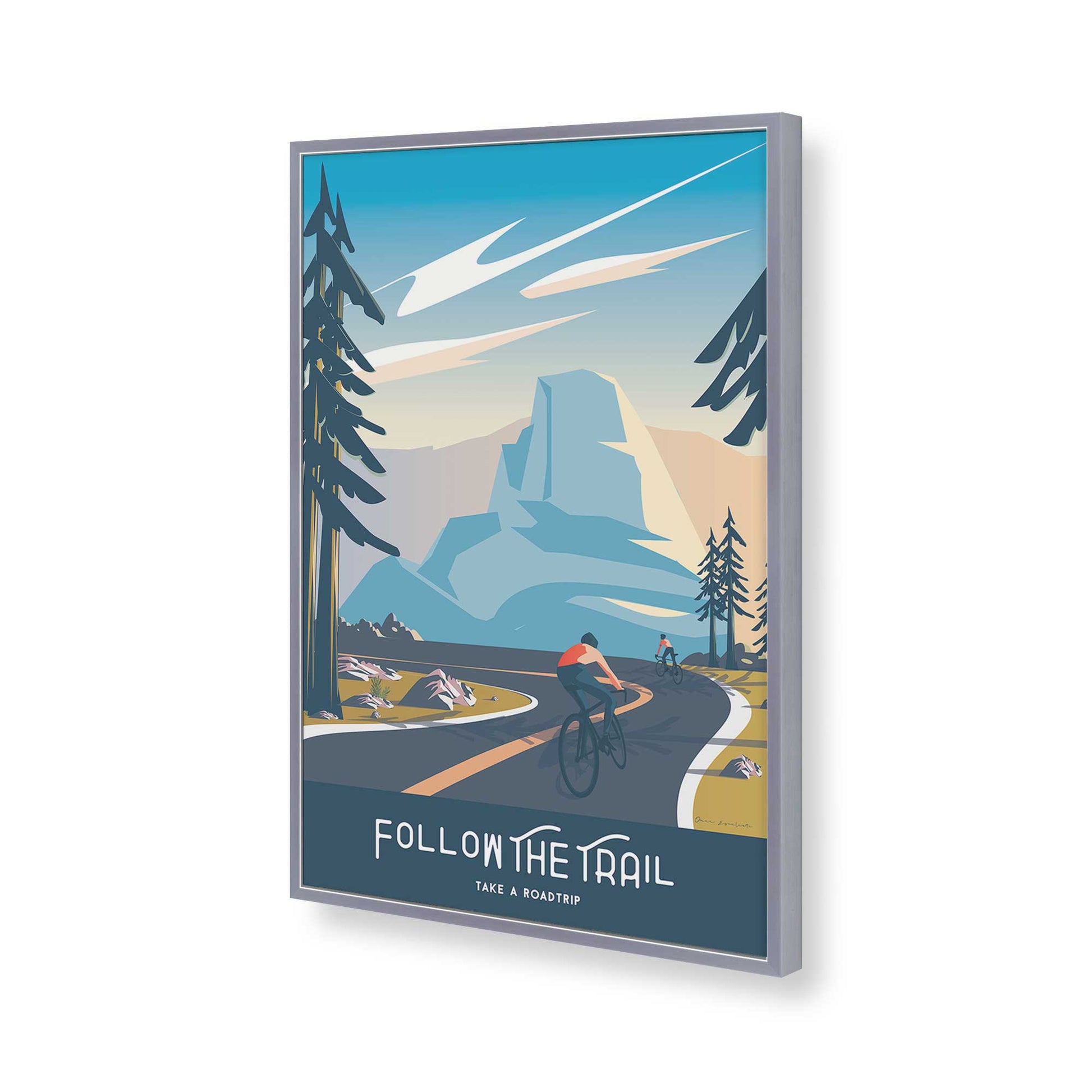 [Color:Polished Chrome], Picture of art in a Polished Chrome frame of the corner