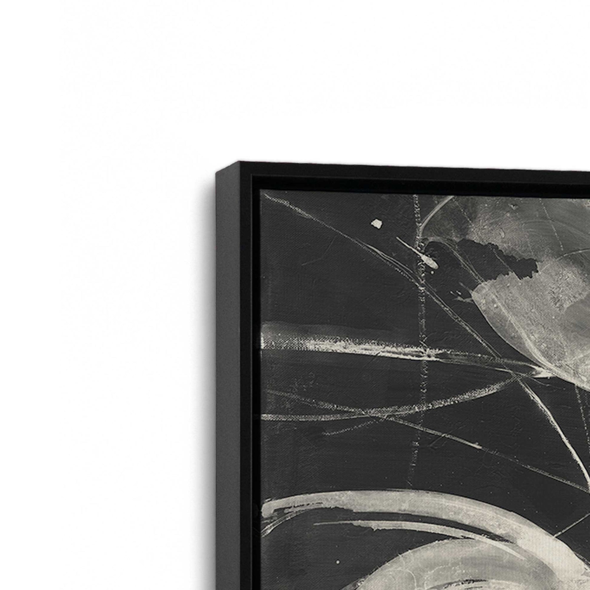 [Color:Satin Black], Picture of art in a Satin Black frame at an angle