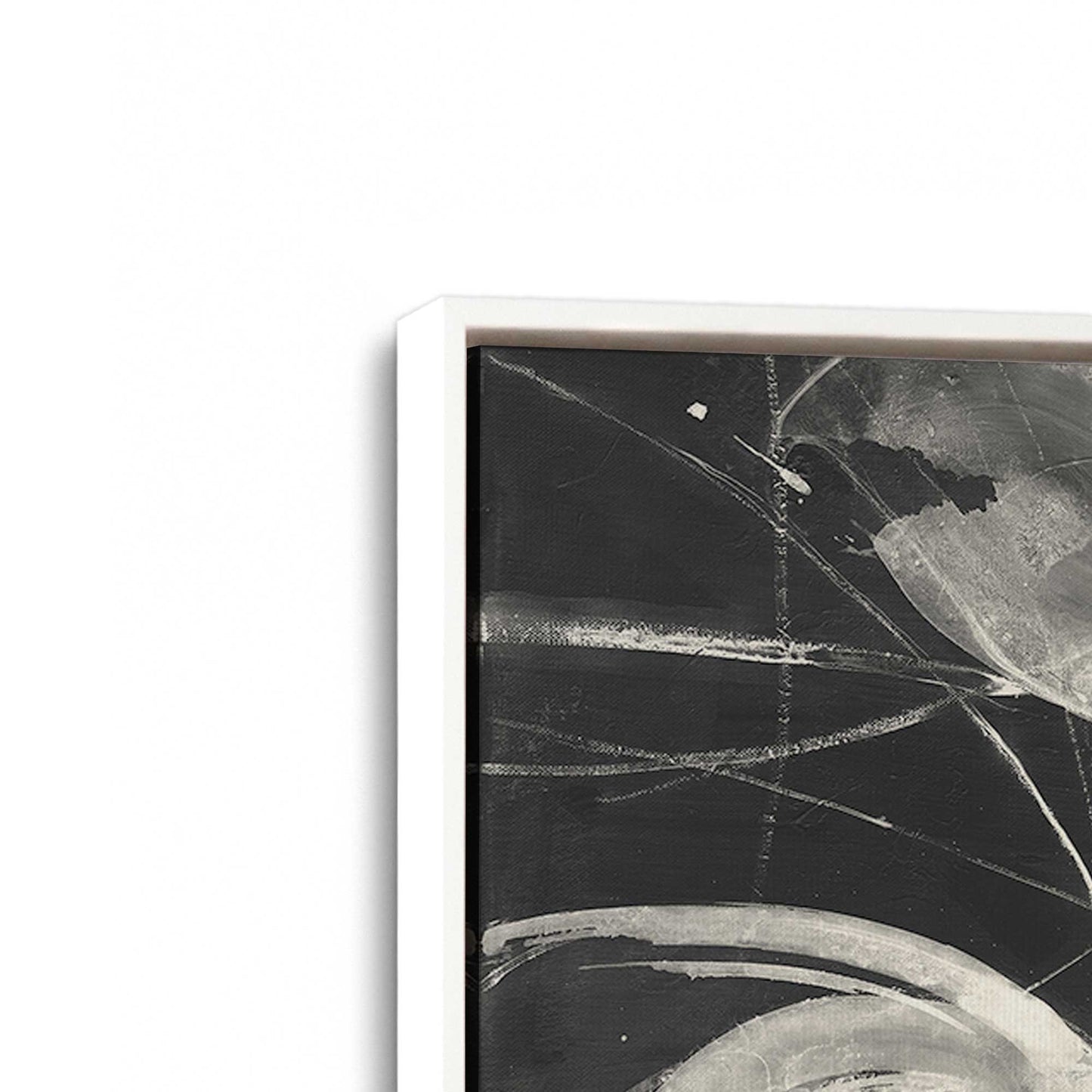 [Color:Opaque White], Picture of art in a White frame at an angle