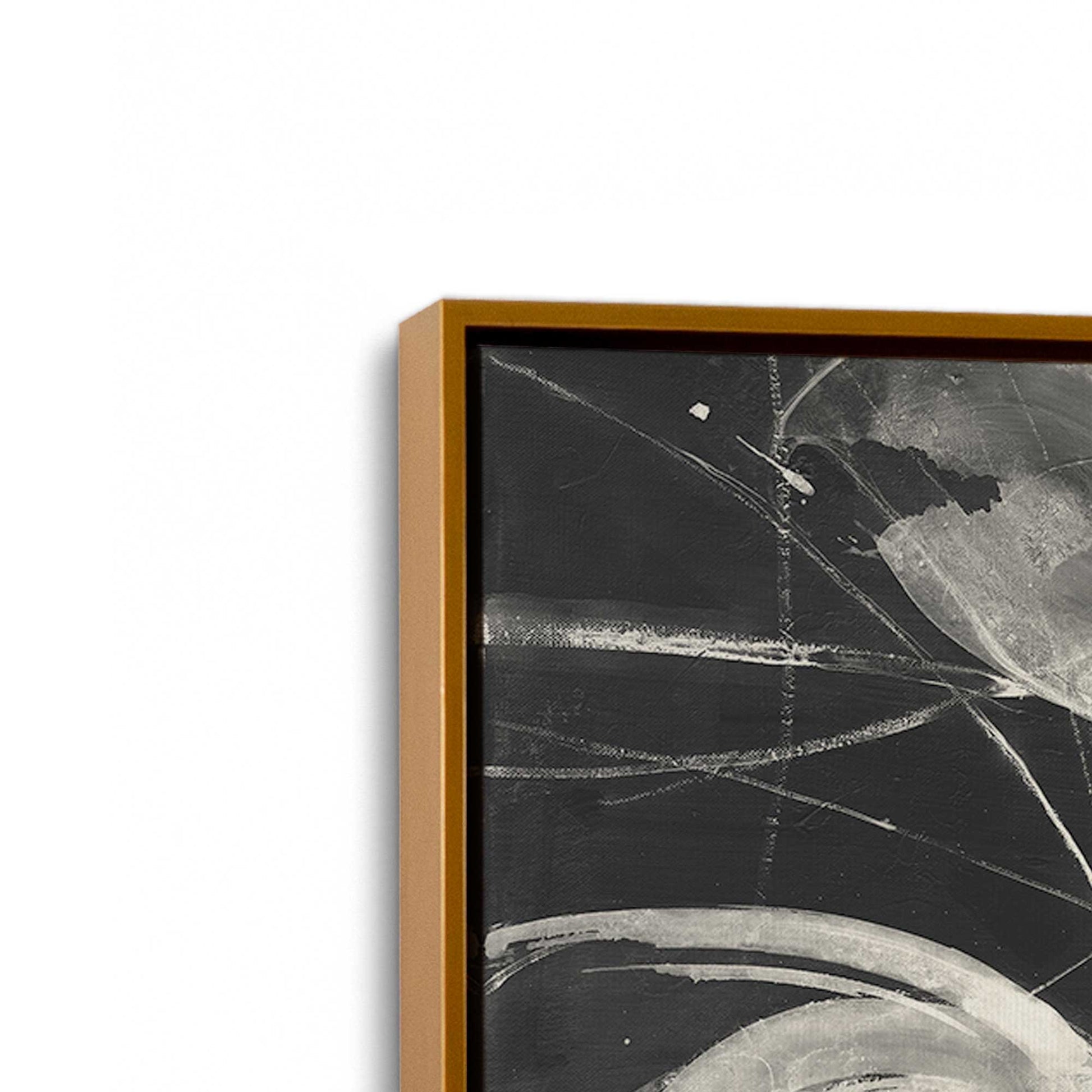 [Color:Polished Gold], Picture of art in a Polished Gold frame at an angle