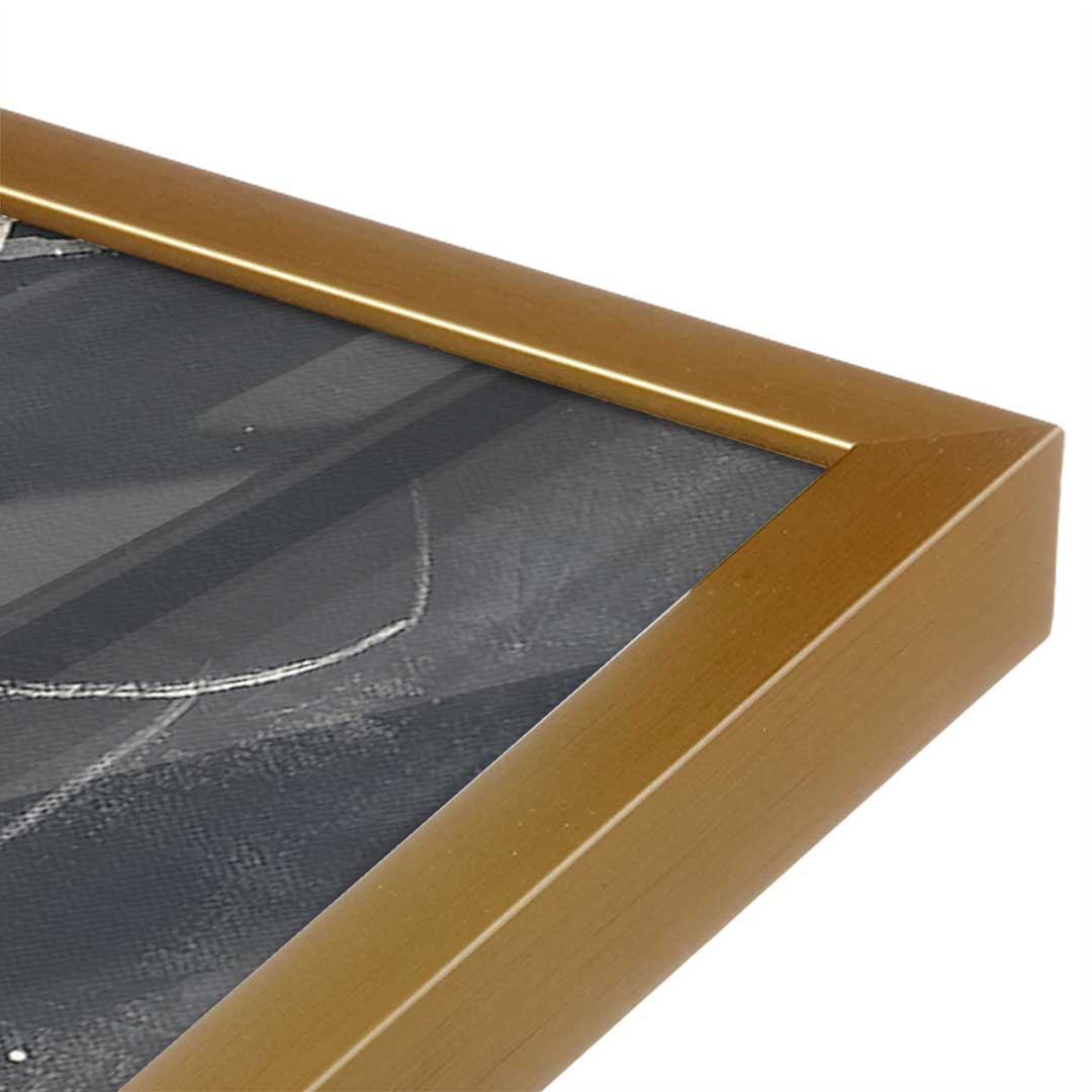 [Color:Polished Gold], Picture of art in a Polished Gold frame at an angle