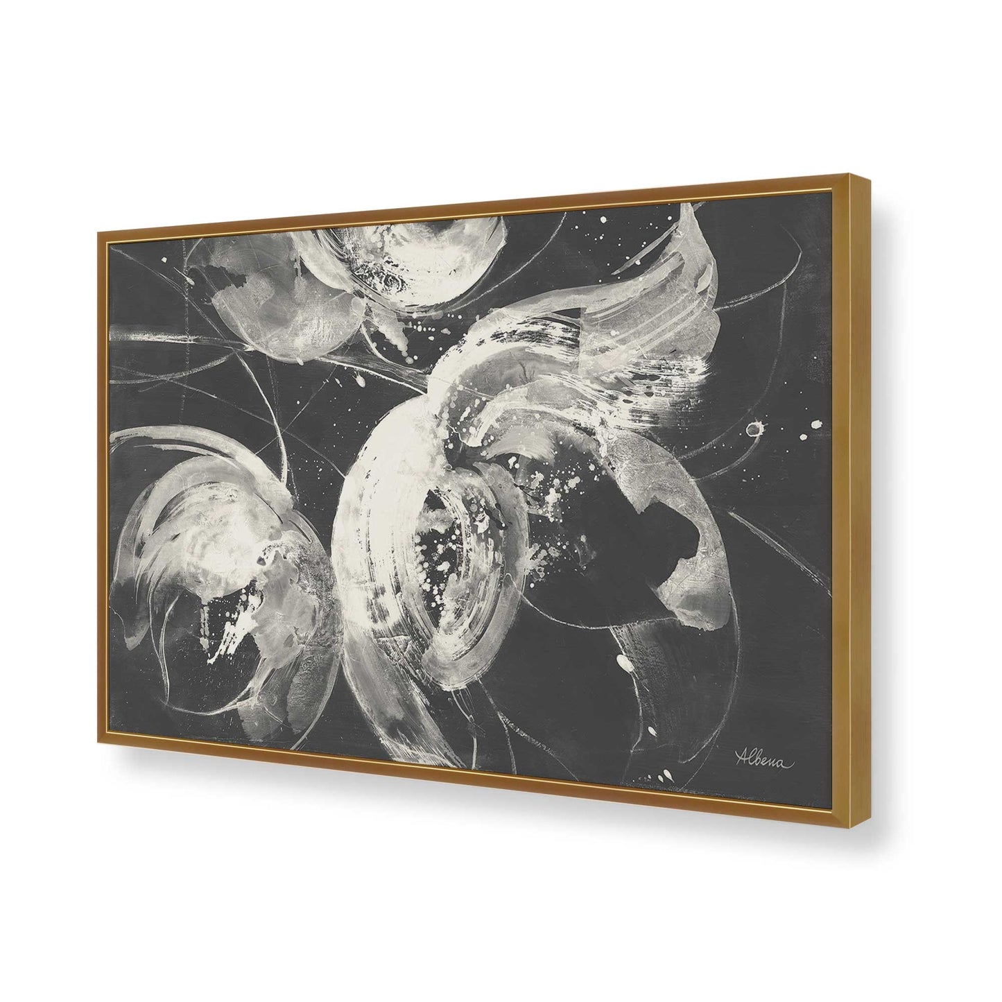 [Color:Polished Gold], Picture of art in a Polished Gold frame of the corner