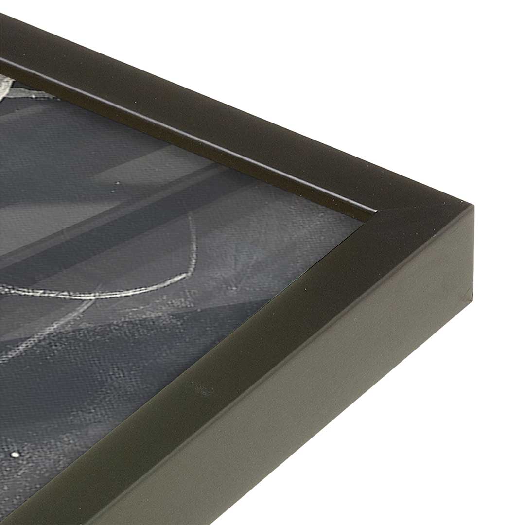 [Color:Satin Black], Picture of art in a Satin Black frame at an angle