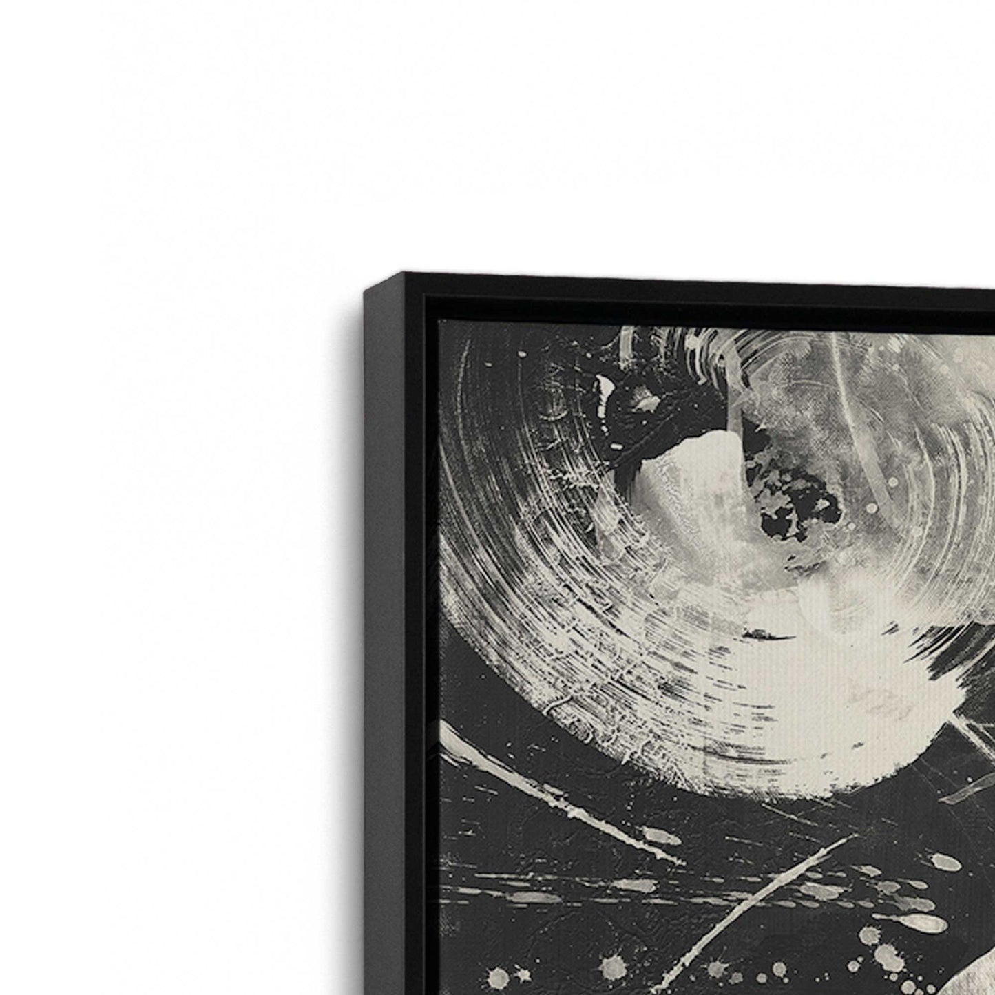 [Color:Satin Black], Picture of art in a Satin Black frame at an angle