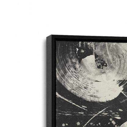 [Color:Satin Black], Picture of art in a Satin Black frame at an angle