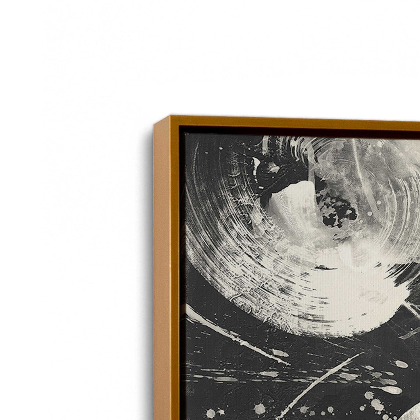 [Color:Polished Gold], Picture of art in a Polished Gold frame at an angle