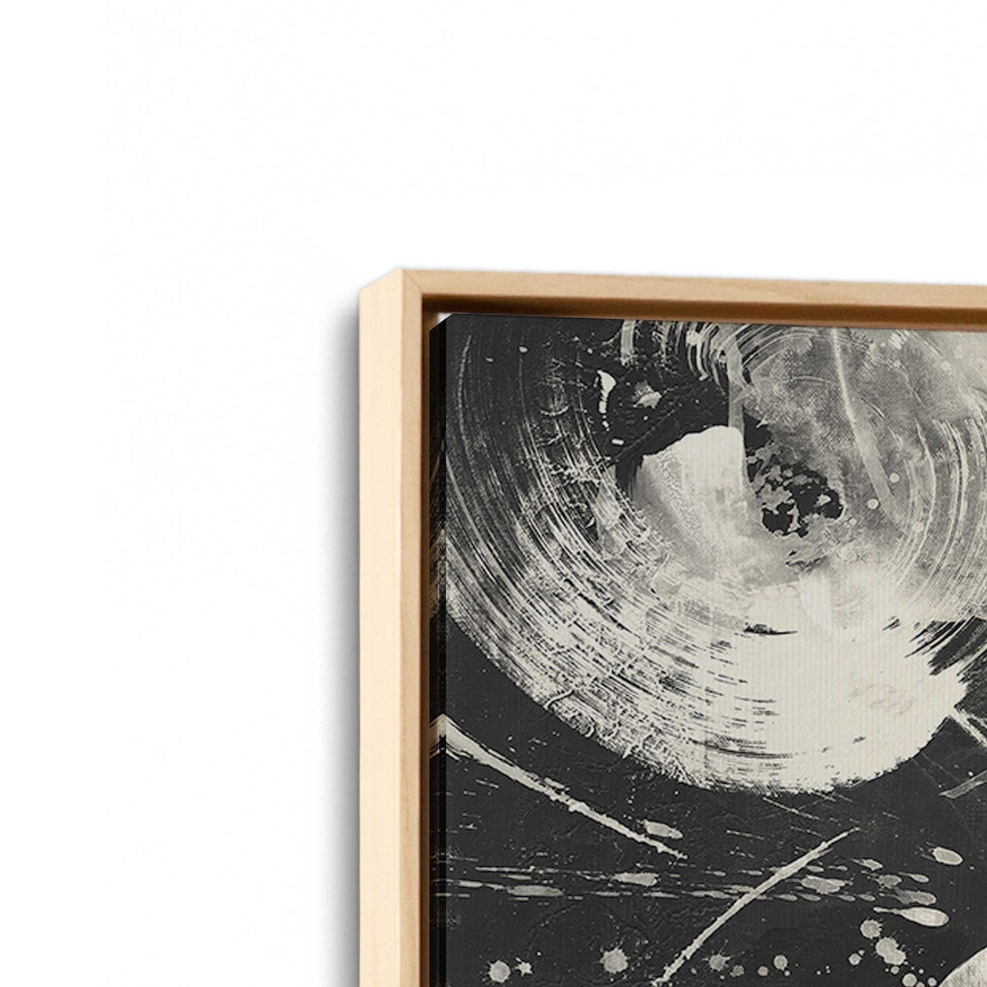 [Color:American Maple], Picture of art in a American Maple frame at an angle