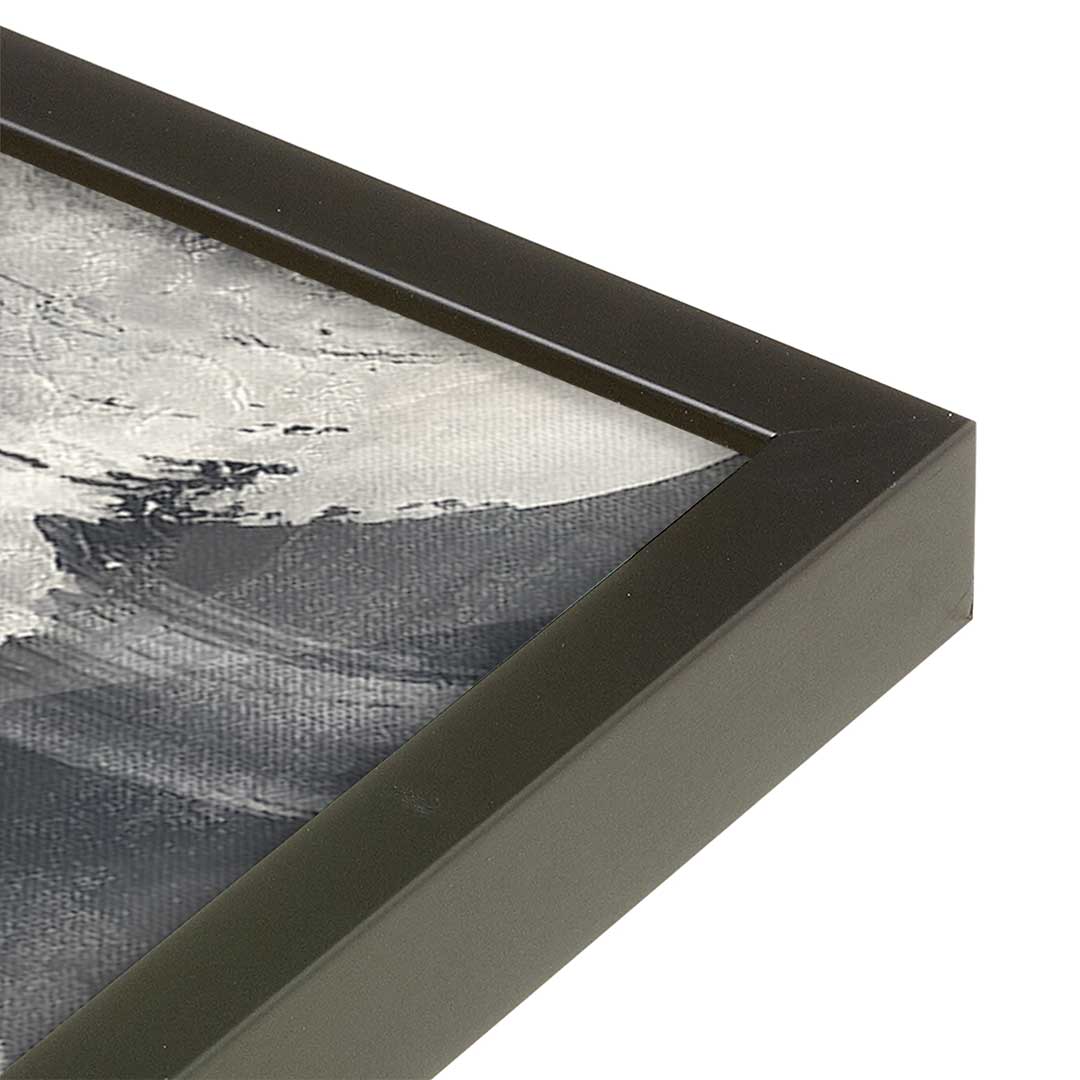 [Color:Satin Black], Picture of art in a Satin Black frame at an angle