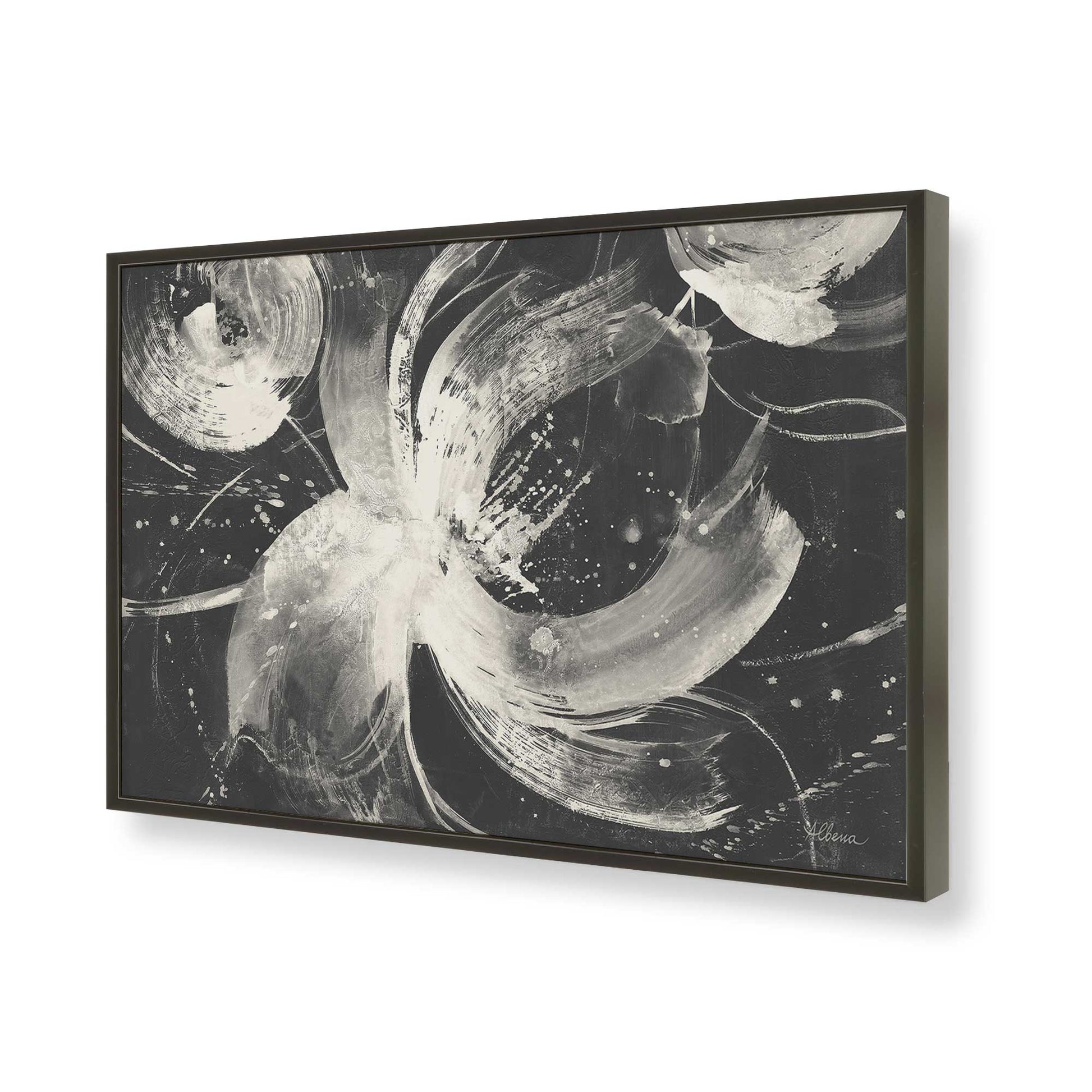 [Color:Satin Black], Picture of art in a Satin Black frame of the corner