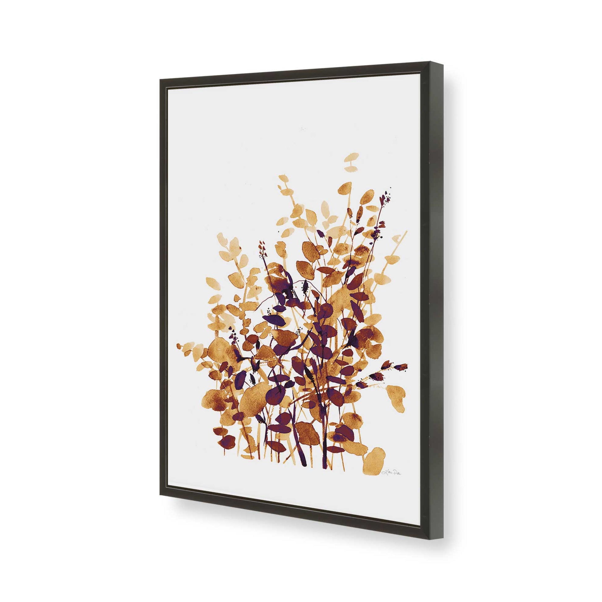 [Color:Satin Black], Picture of art in a Satin Black frame of the corner