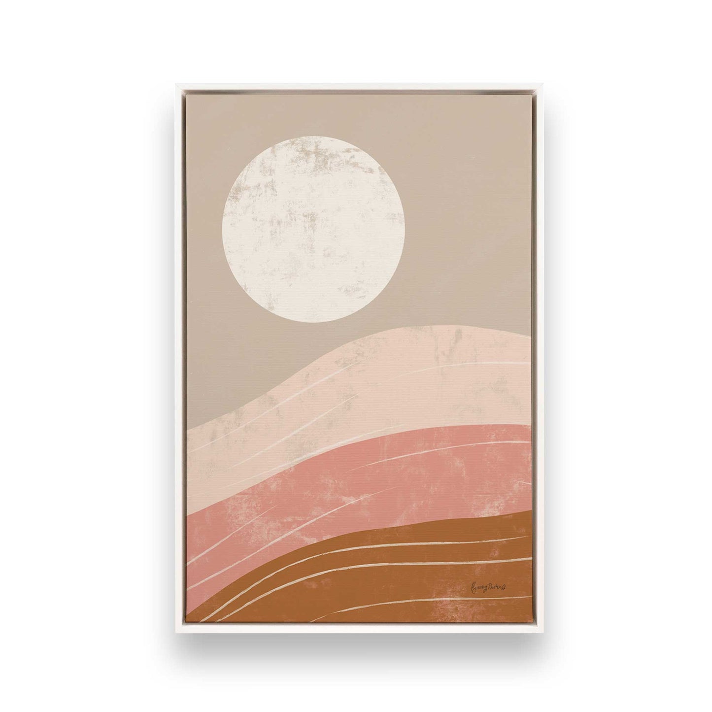 [Color:Opaque White], Picture of art in a White frame