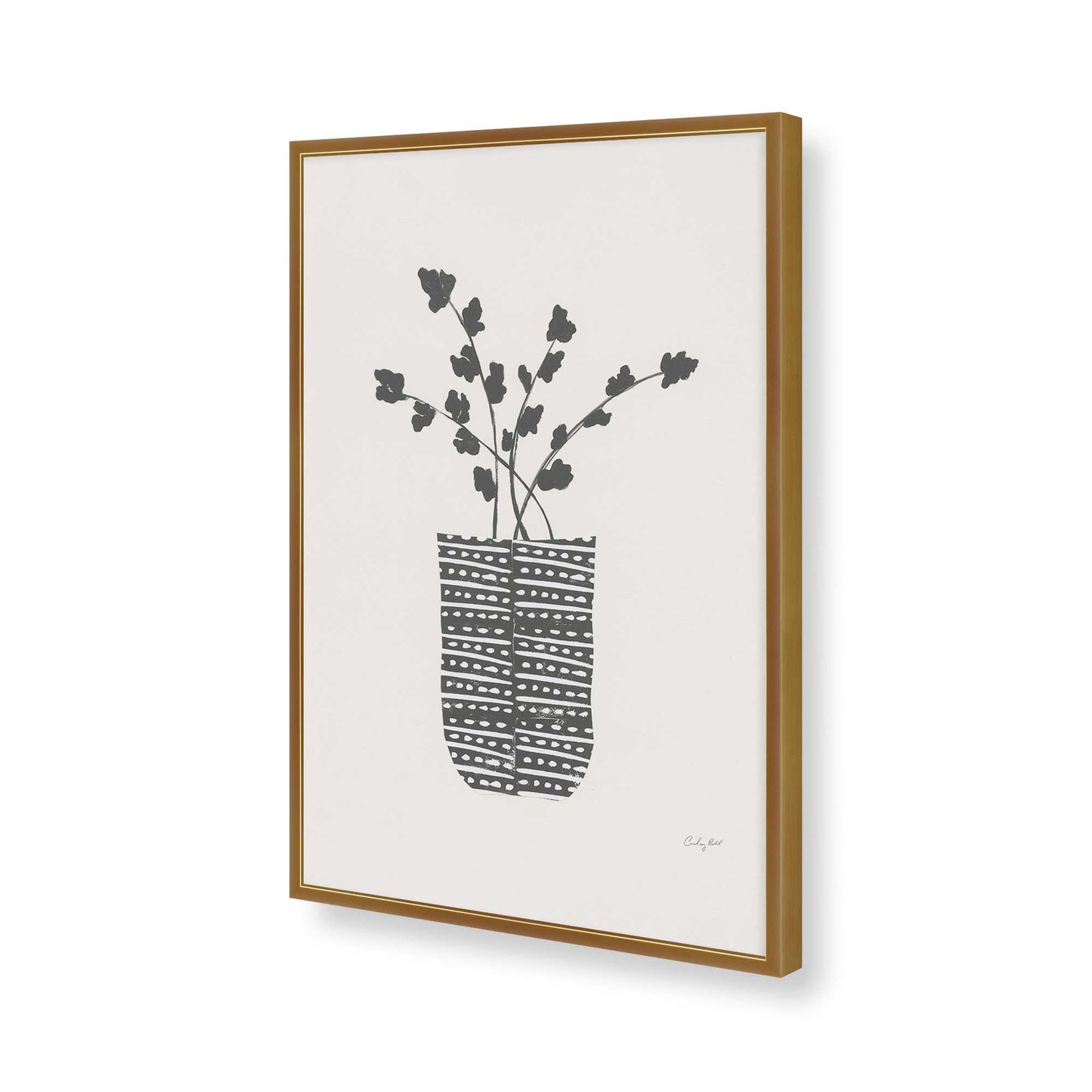 [Color:Polished Gold], Picture of art in a Polished Gold frame of the corner