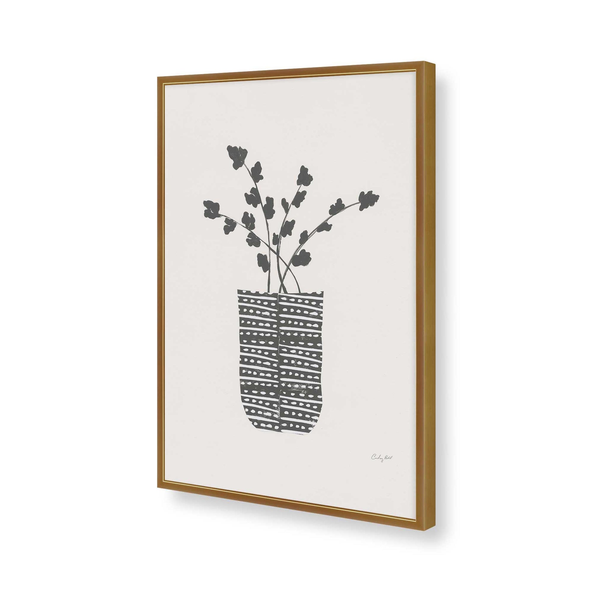 [Color:Polished Gold], Picture of art in a Polished Gold frame of the corner