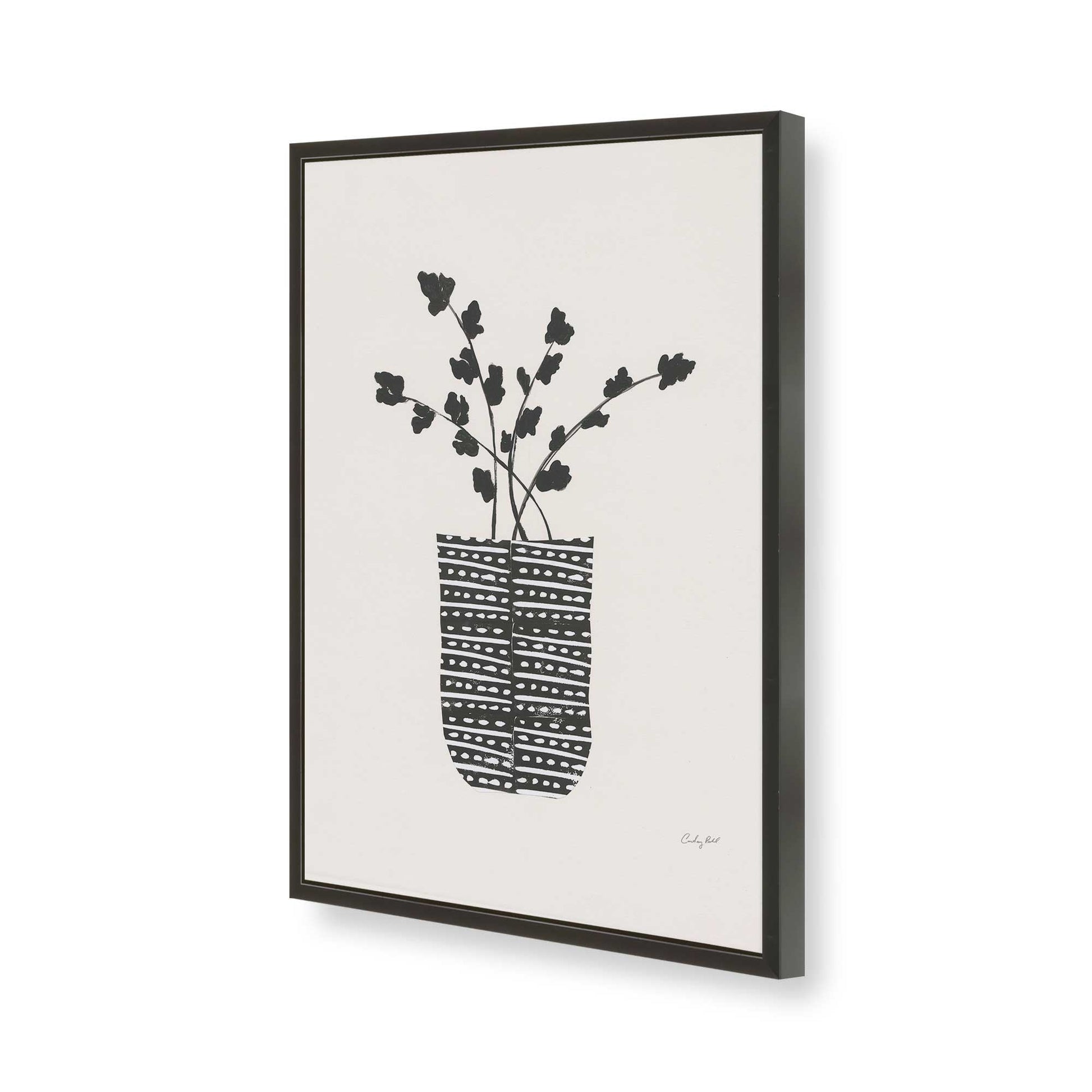 [Color:Satin Black], Picture of art in a Satin Black frame of the corner