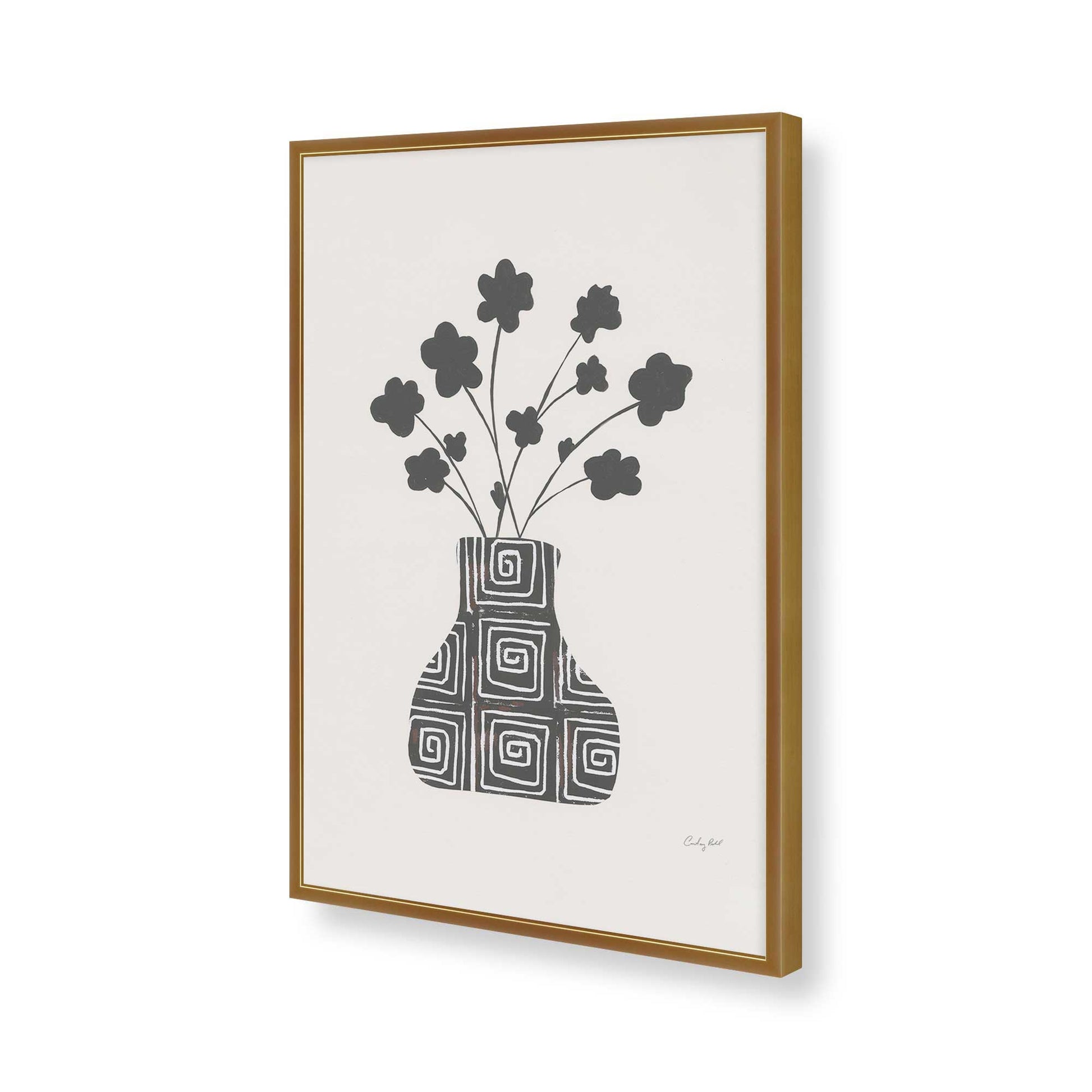 [Color:Polished Gold], Picture of art in a Polished Gold frame of the corner
